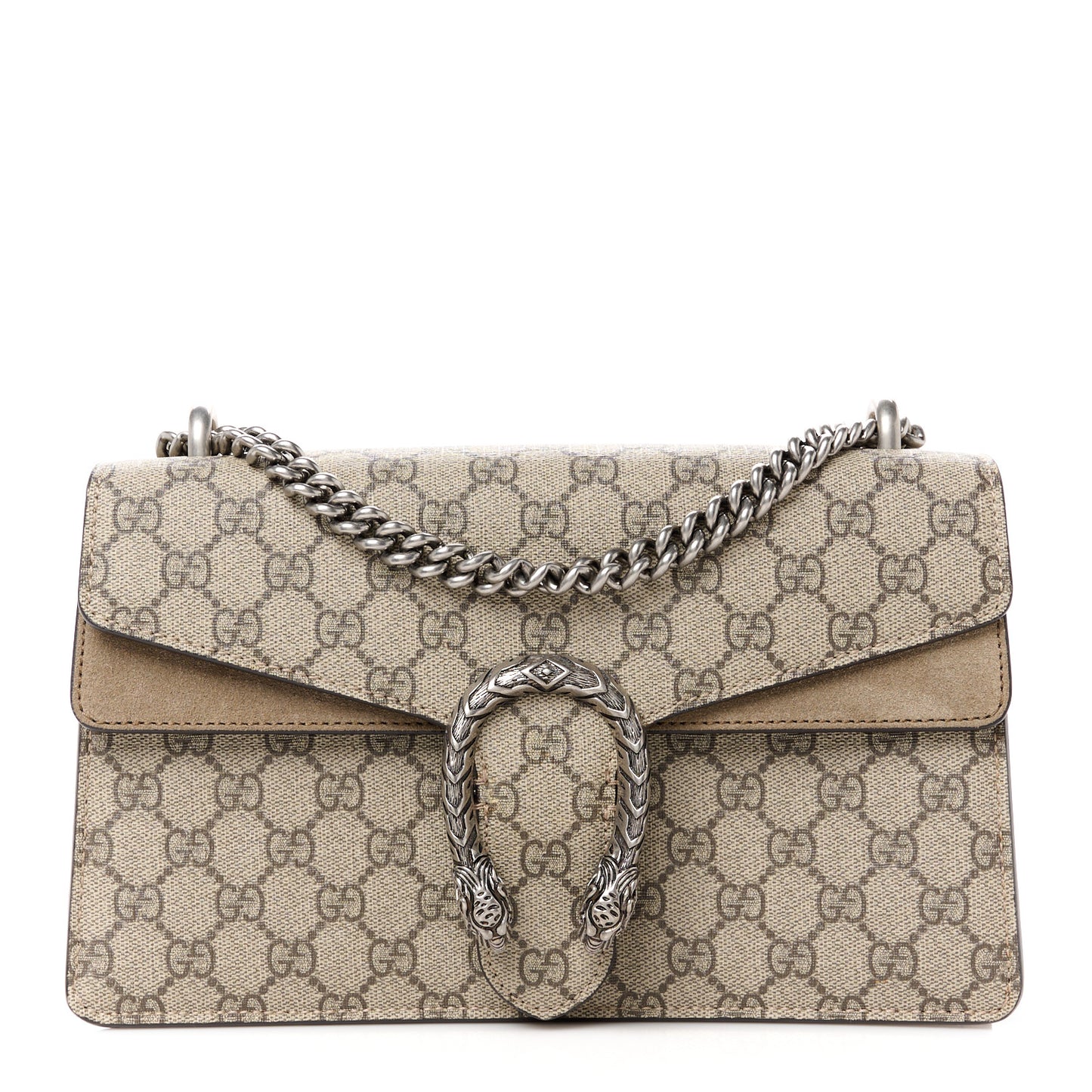 GG Supreme Monogram Small Dionysus Shoulder Bag Taupe