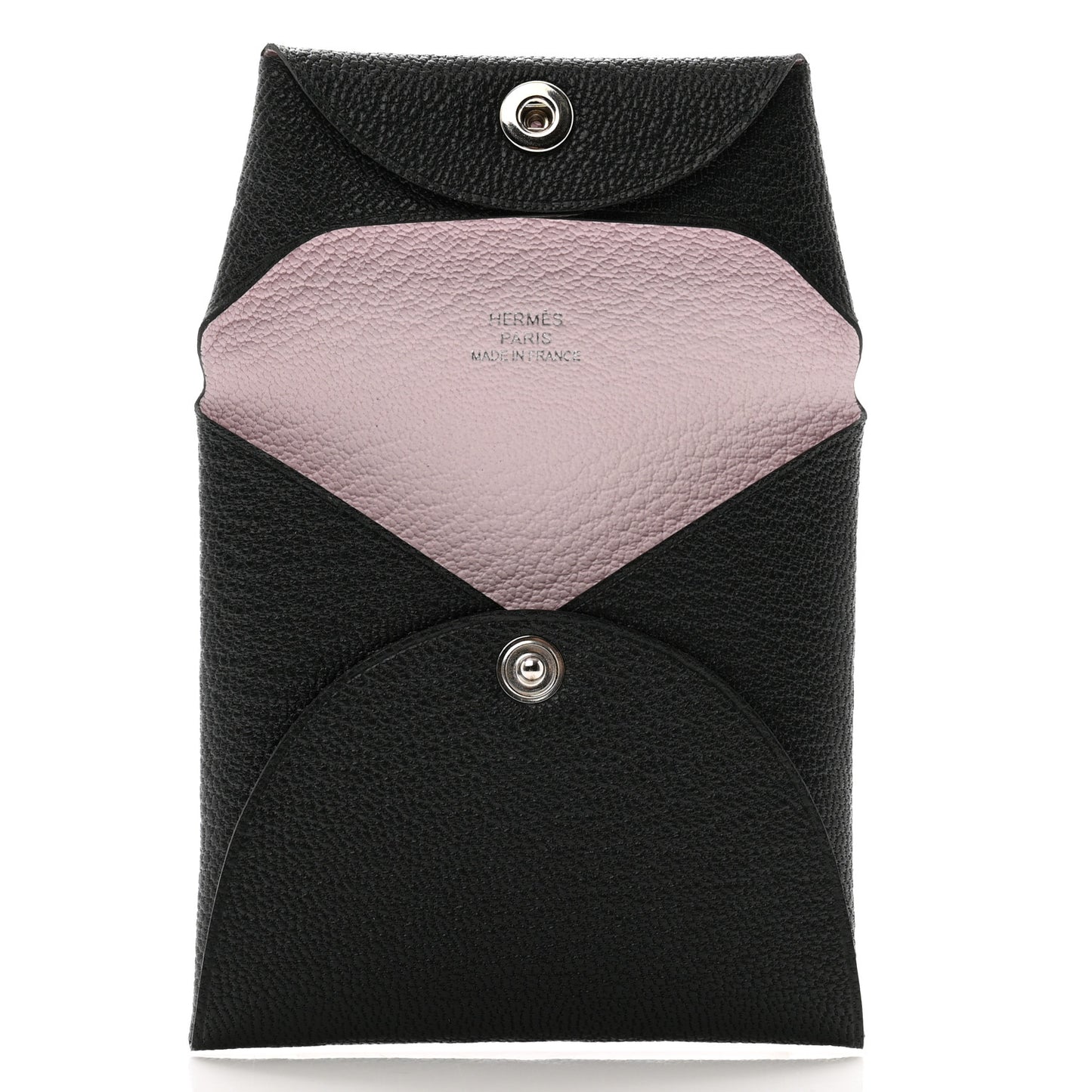 Chevre Mysore Bastia Verso Coin Purse Black Mauve Pale