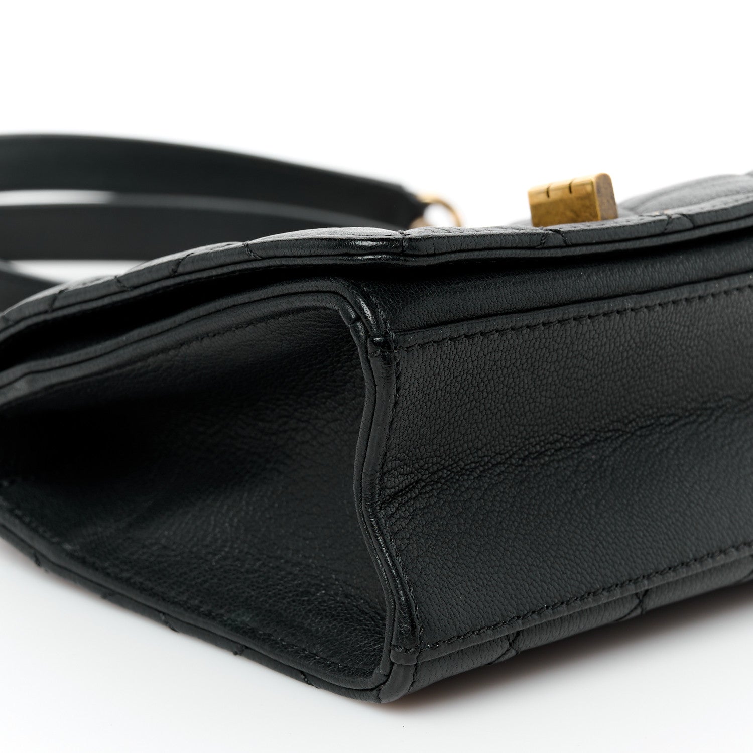 Chanel Goatskin Quilted Small Rita Top Handle Flap Black 9 of 11