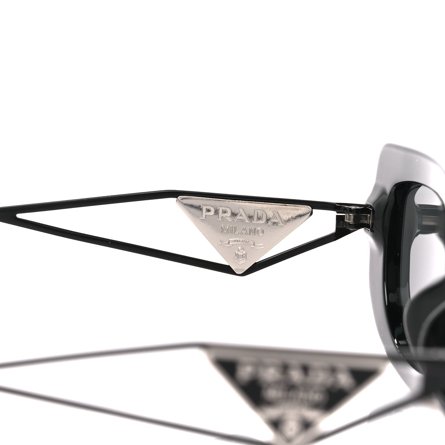 Prada Acetate Sunglasses SPR 14Y Black Slate Gray 5 of 8