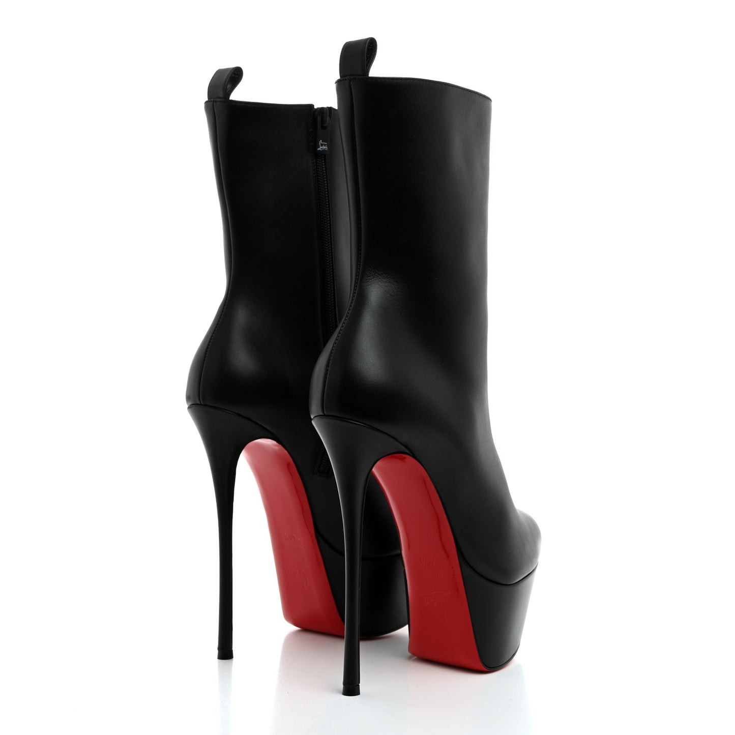 Calfskin Dolly Alta Booty 160 Ankle Boots 40.5 Black