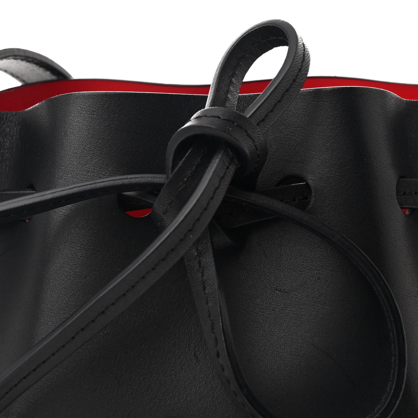 Calfskin Mini Mini Bucket Bag Black Flamma