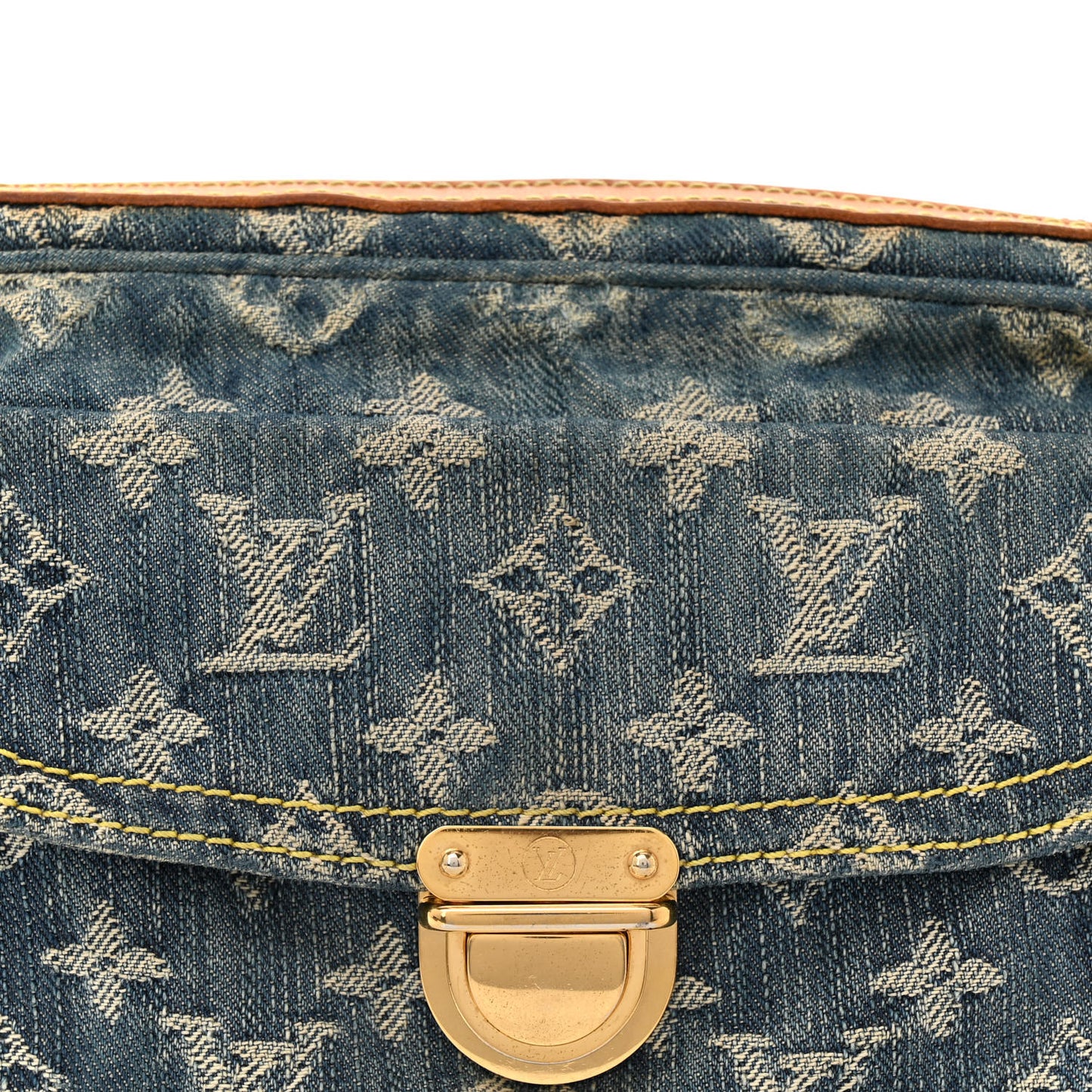 Monogram Denim Bum Bag Blue
