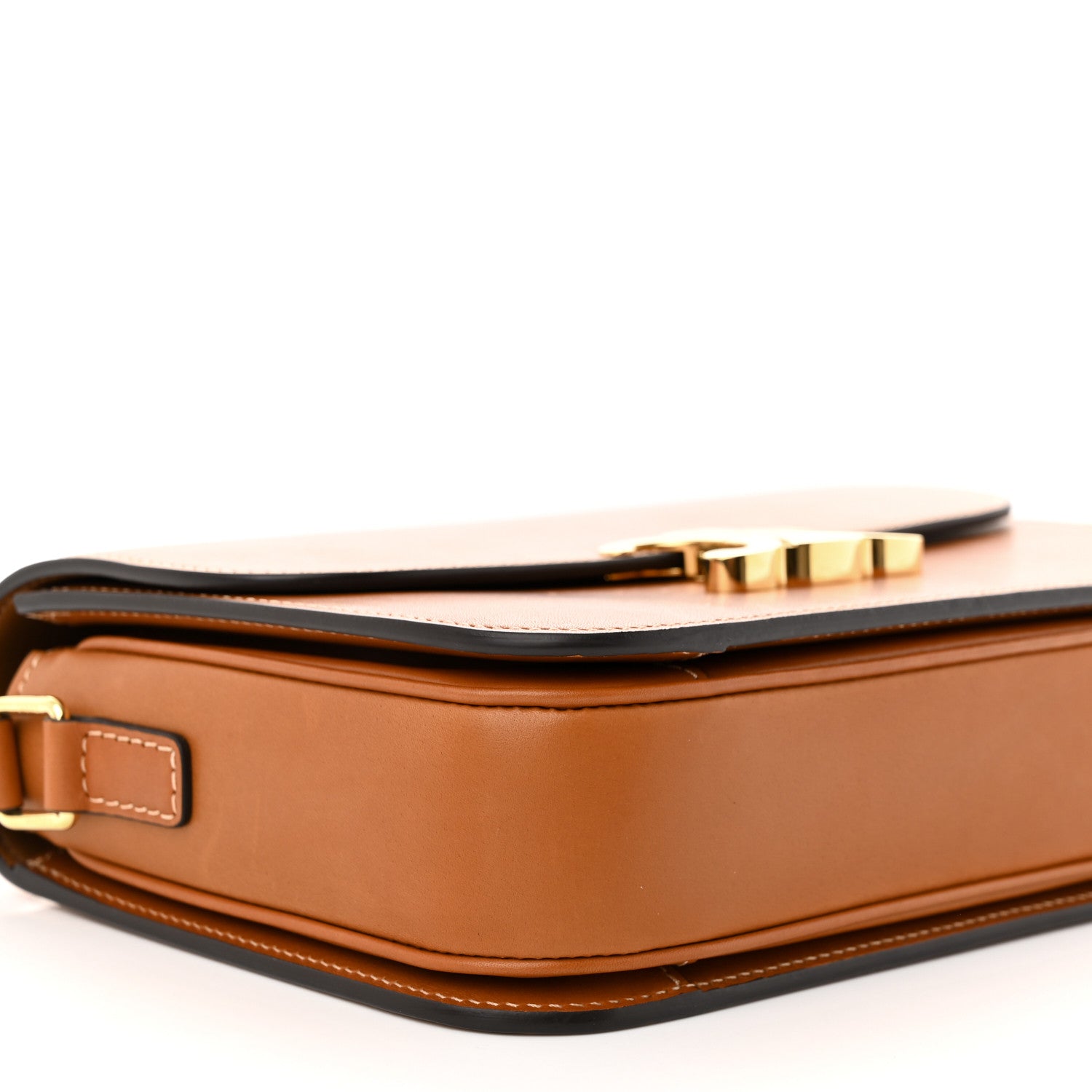 Celine Shiny Calfskin Medium Triomphe Tan 9 of 12