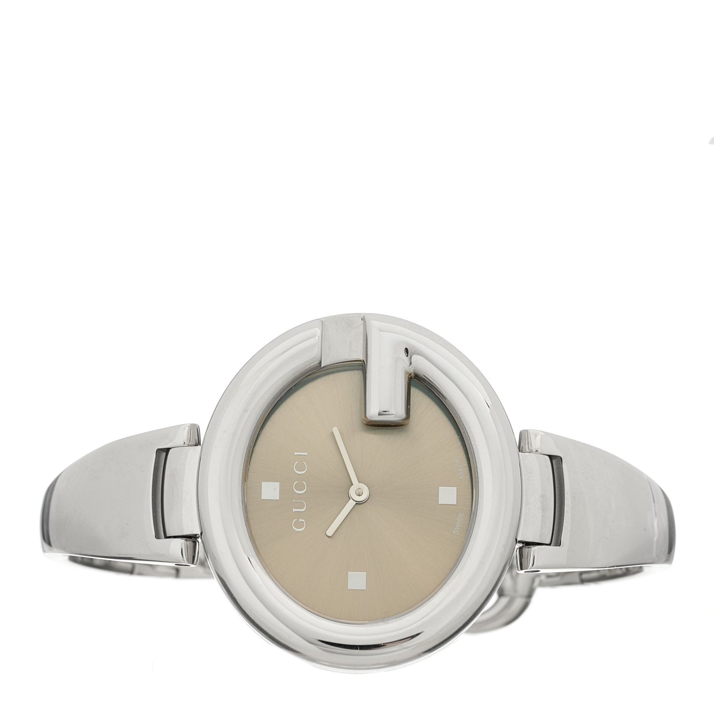 Stainless Steel 36mm Guccissima Quartz Watch Brown