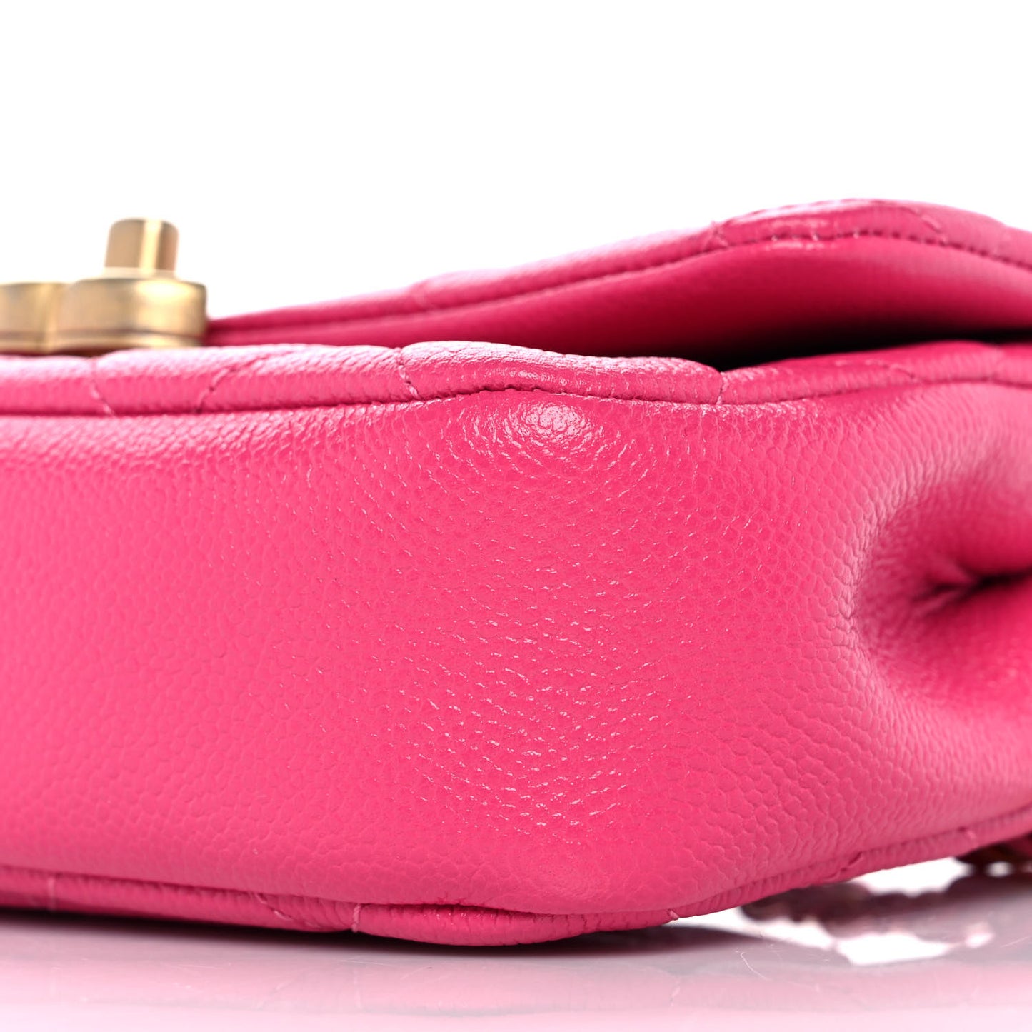 Caviar Quilted Chain Melody Waist Belt Bag Dark Pink