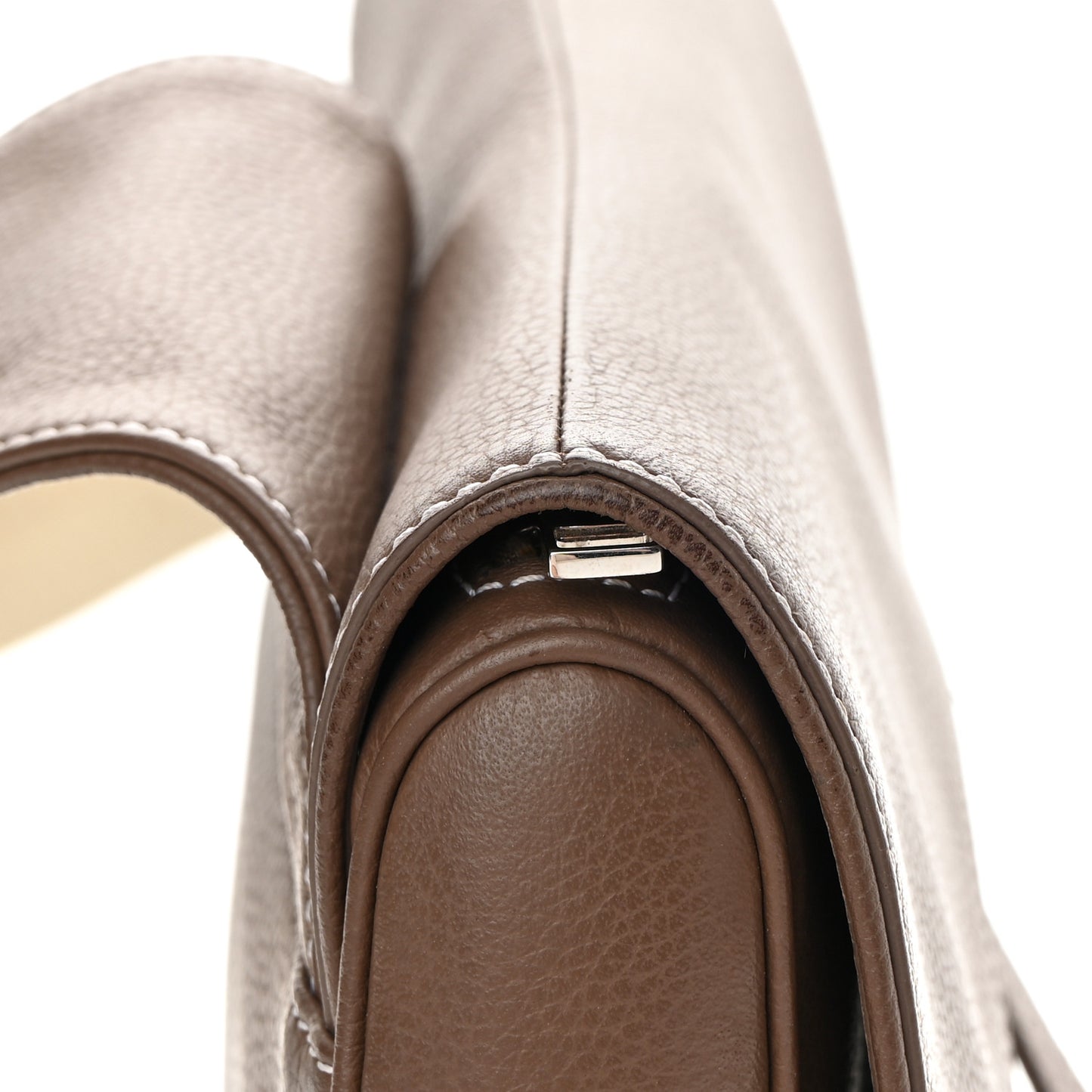 Grained Calfskin Kim Jones Saddle Bag Brown
