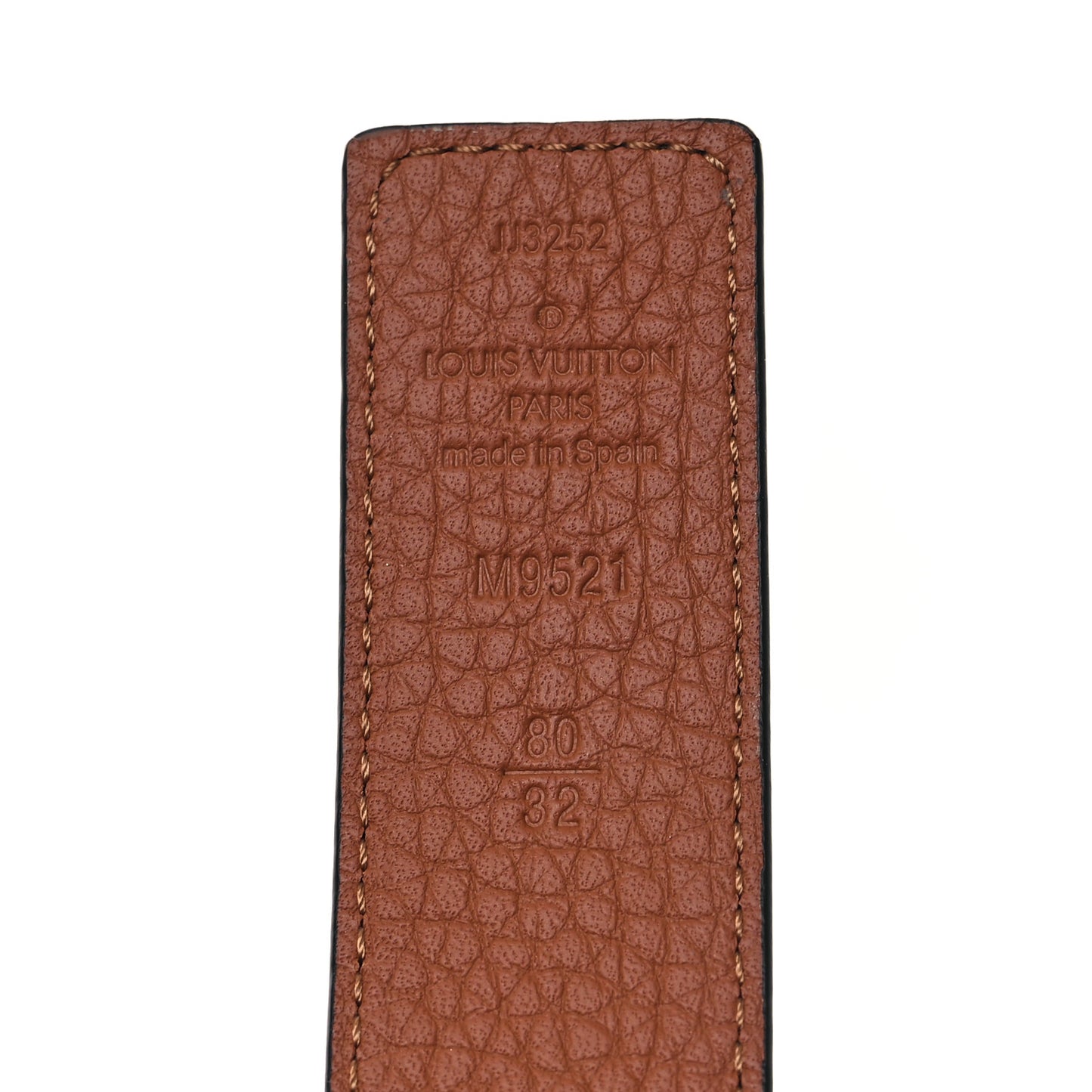Taurillon Calfskin 30mm LV Initiales Reversible Belt 80 32 Black