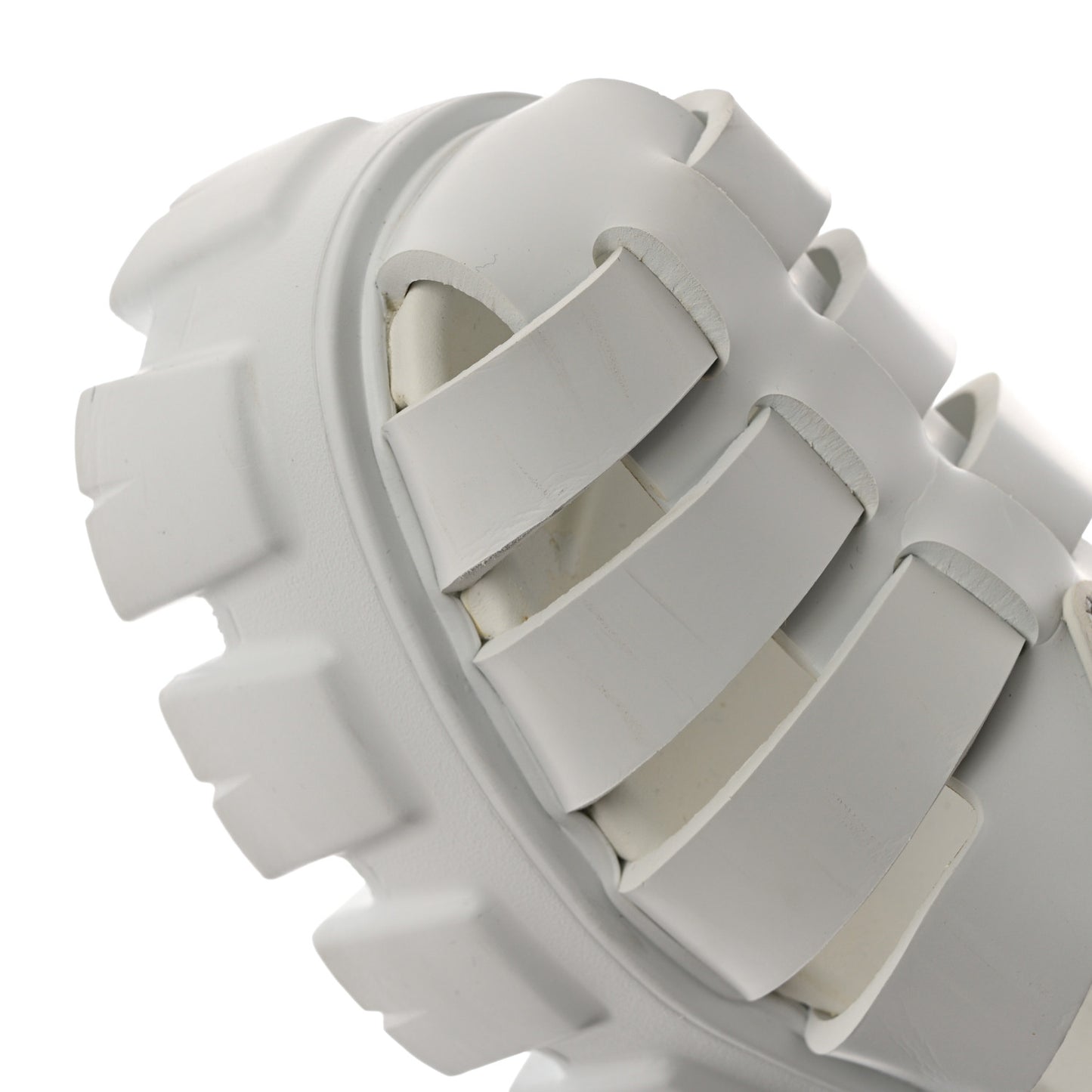 Foam Rubber Metal Triangle Logo Monolith 55mm Cage Sandals 37 White