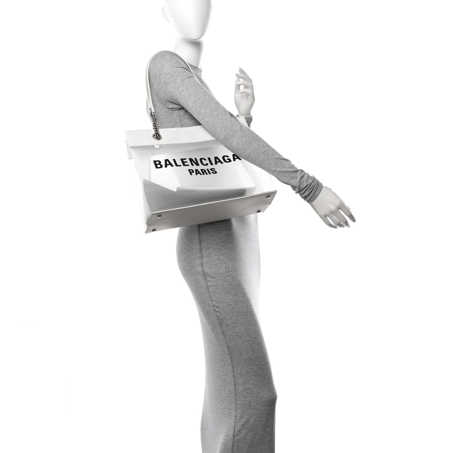 Balenciaga Mesh Medium Duty Free Tote White 2 of 12