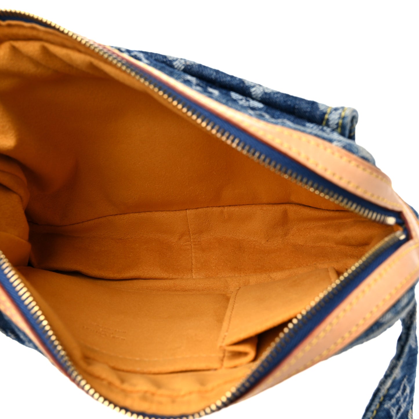 Monogram Denim Bum Bag Blue