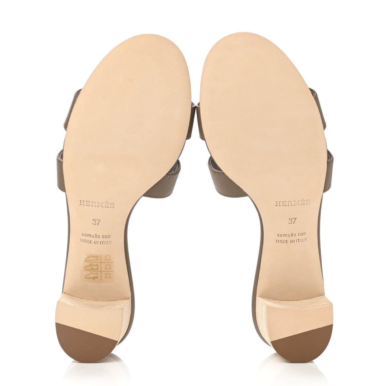 Hermes Epsom Oasis Sandals 37 Etoupe 5 of 9