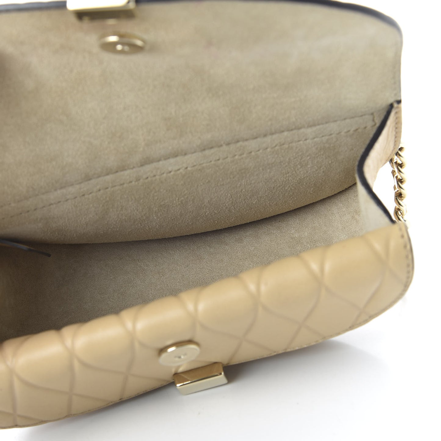Calfskin Embossed Nano Georgia Crossbody Bag Sand