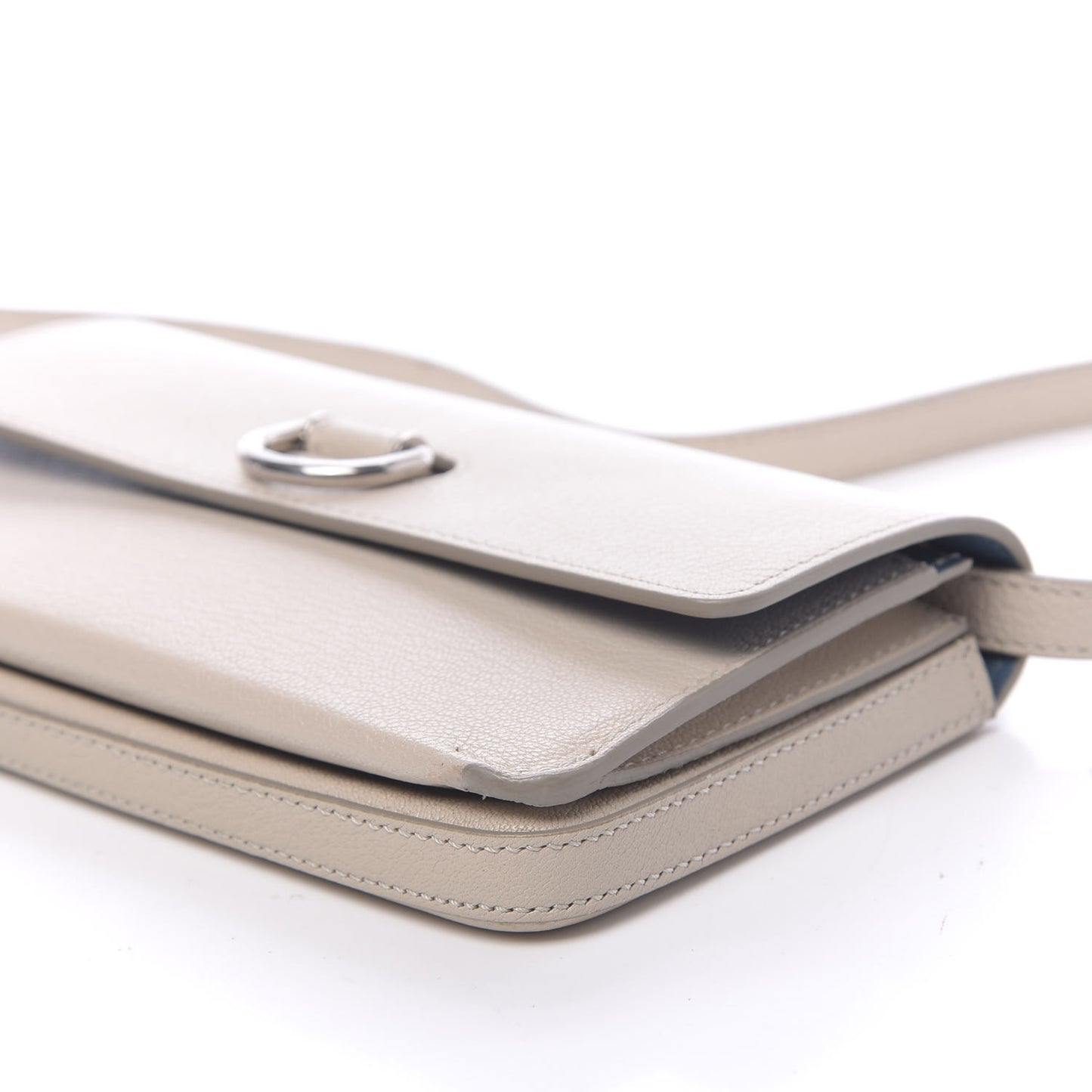 Goatskin D-Ring Mini Bag Limestone
