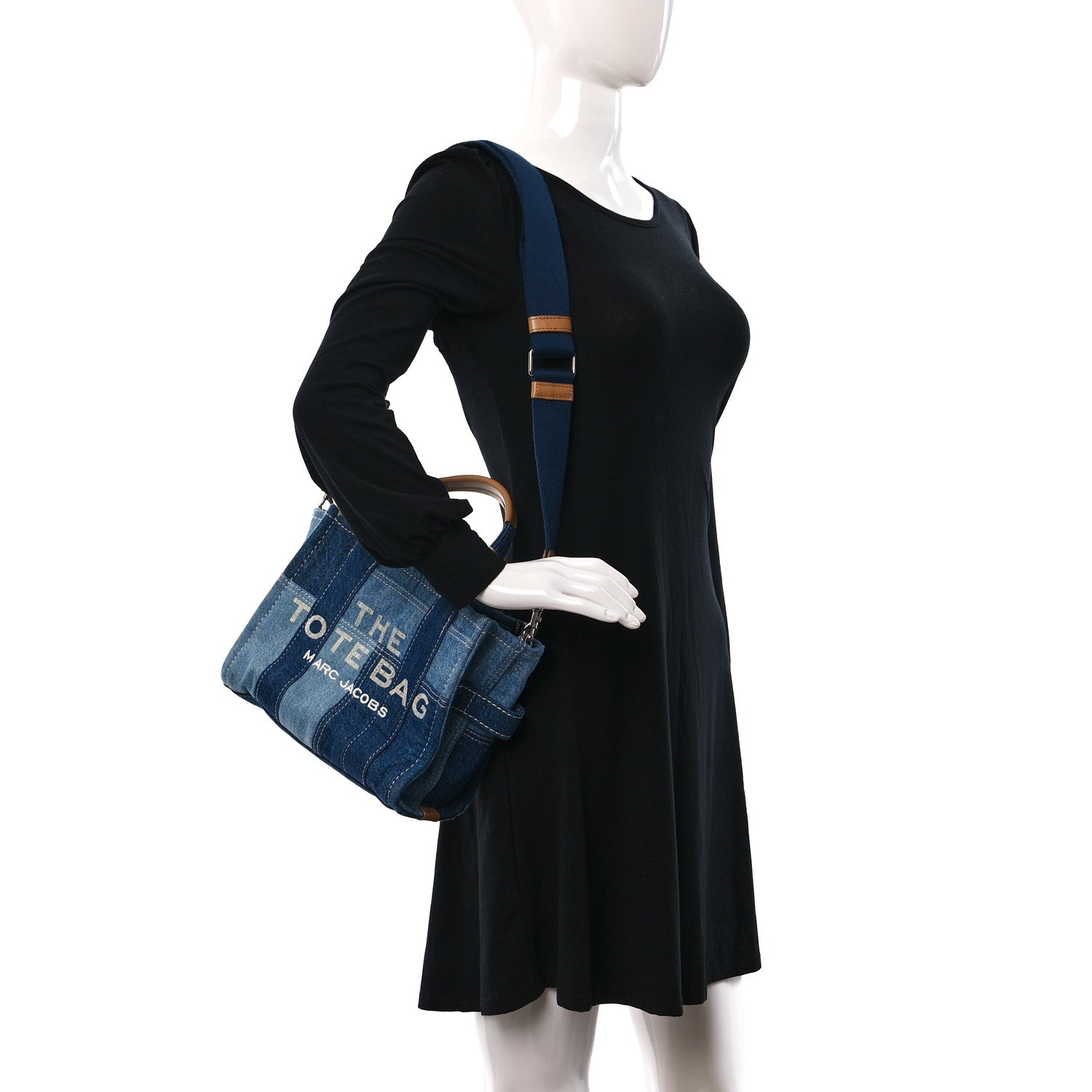 Marc Jacobs Denim Canvas Small Tote Bag Blue 2 of 10