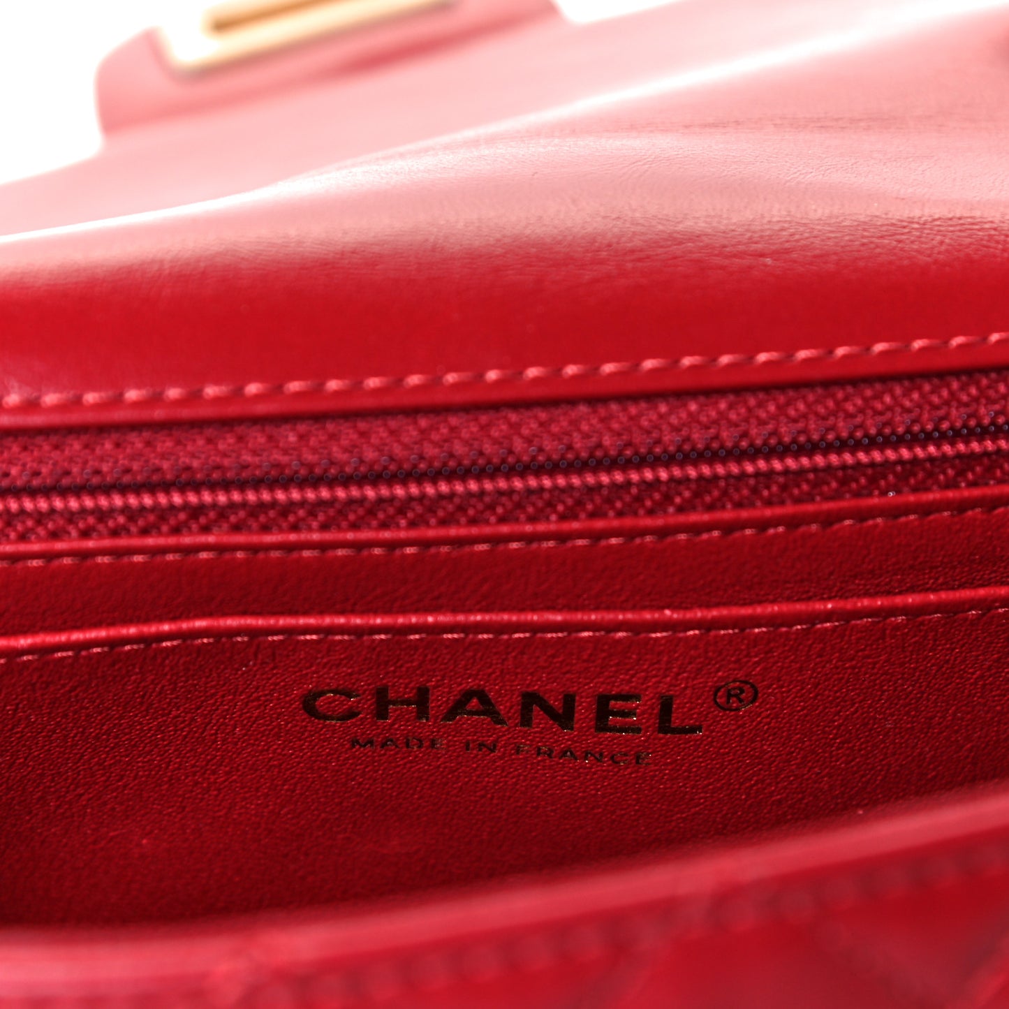 Aged Calfskin Quilted 2.55 Reissue Mini Flap Red