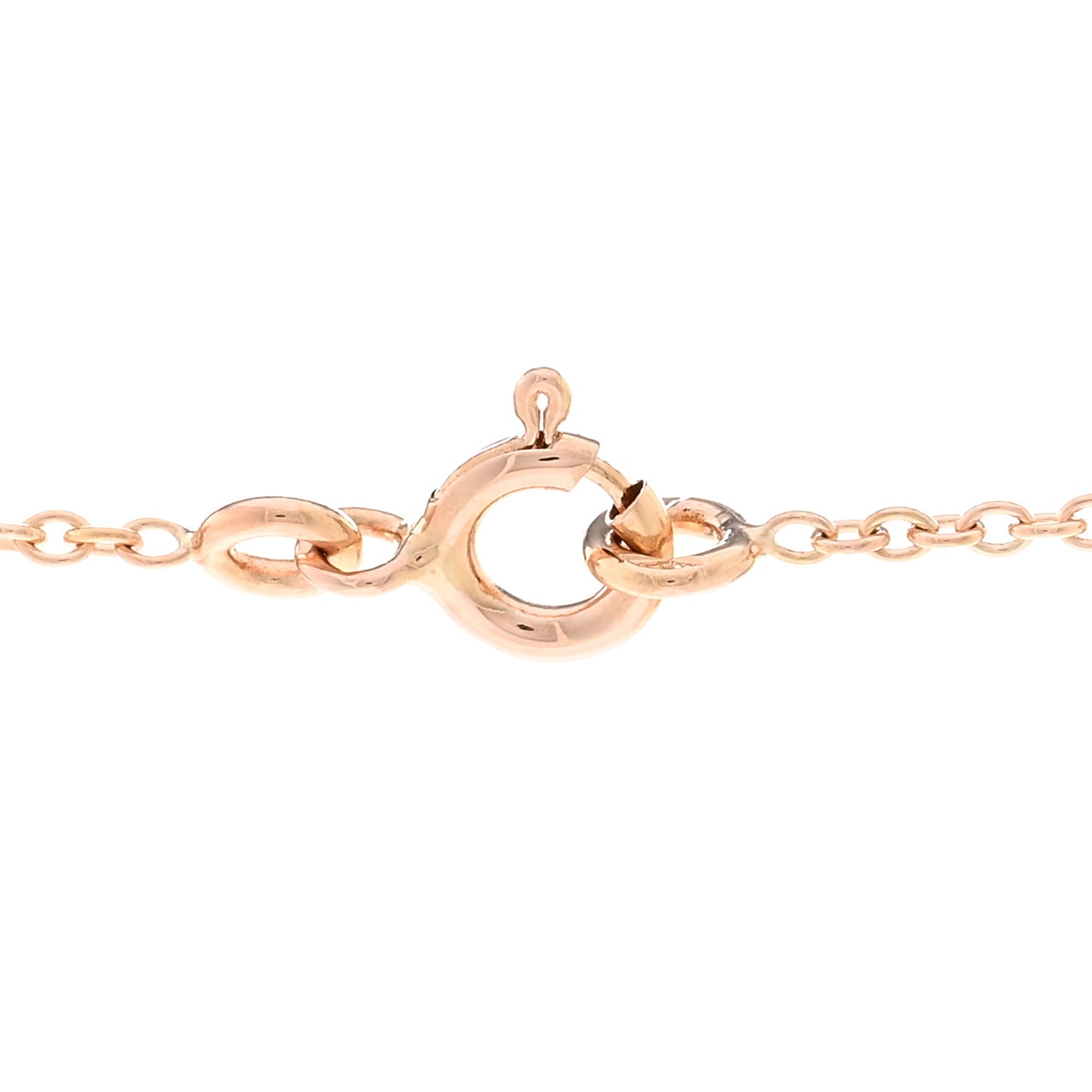 18K Rose Gold Diamond Chaine D Ancre Enchainee Necklace MM