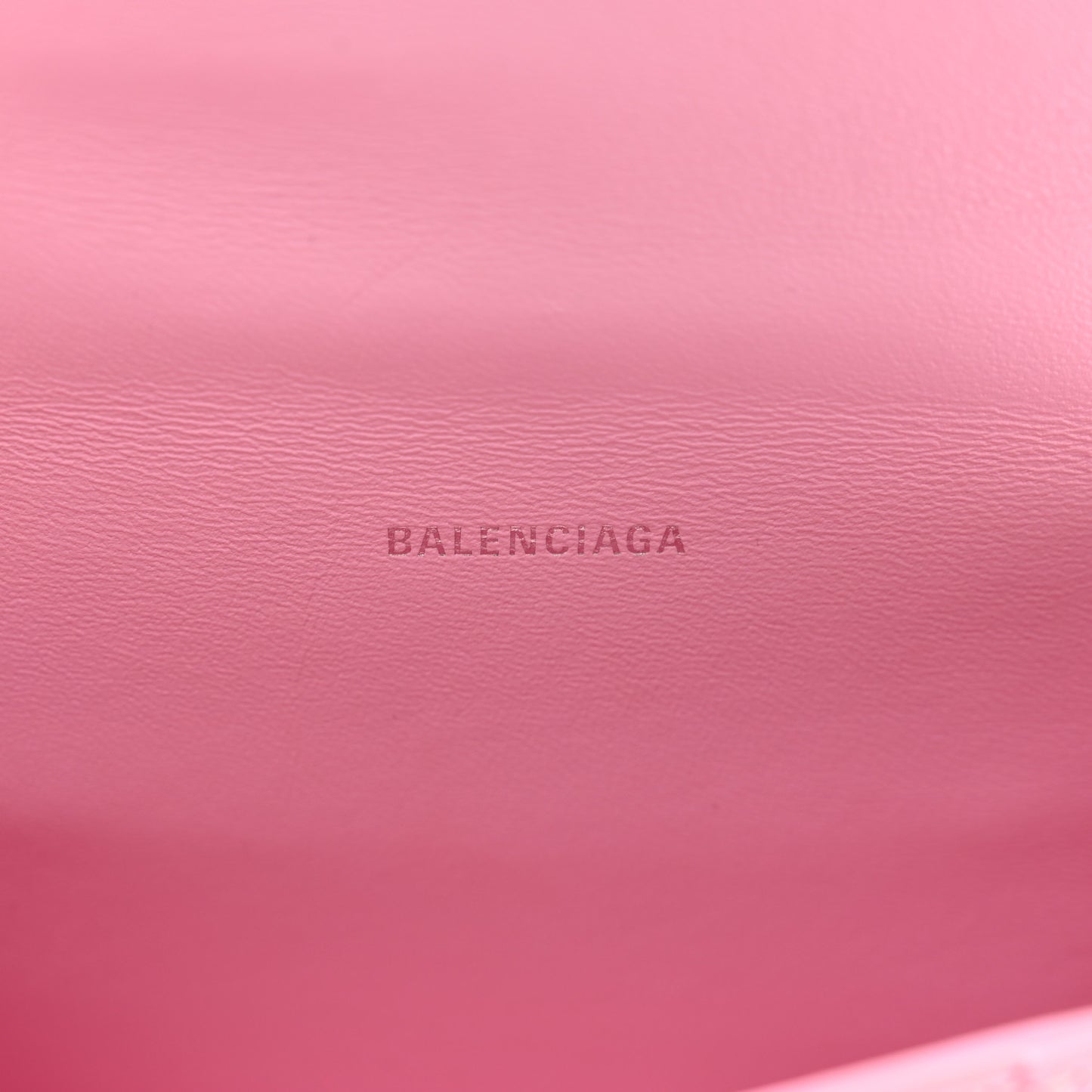 Shiny Box Calfskin Tonal B Hourglass Top Handle Bag XS Candy Pink