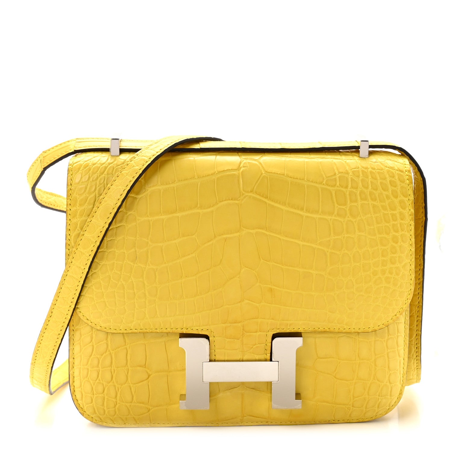 Hermes Matte Alligator Constance 18 Mimosa 1912030 – FASHIONPHILE