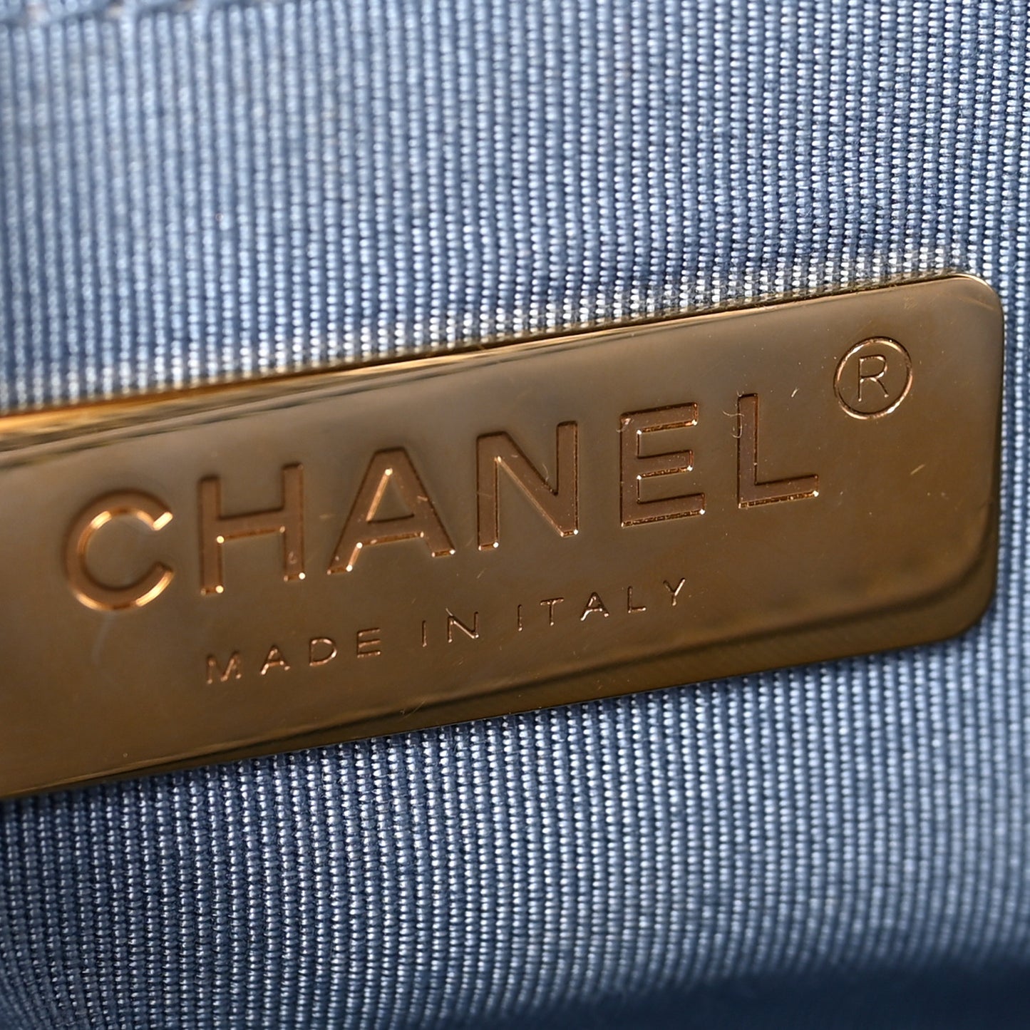 Sequin Quilted Medium Chanel 19 Flap Light Blue