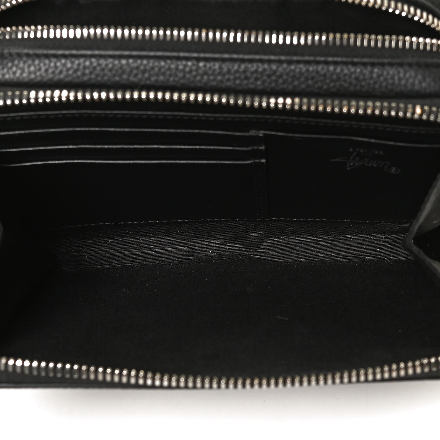 Christian Dior X SHAWN STUSSY Grained Calfskin Double Zip Crossbody Pouch Black 4 of 10