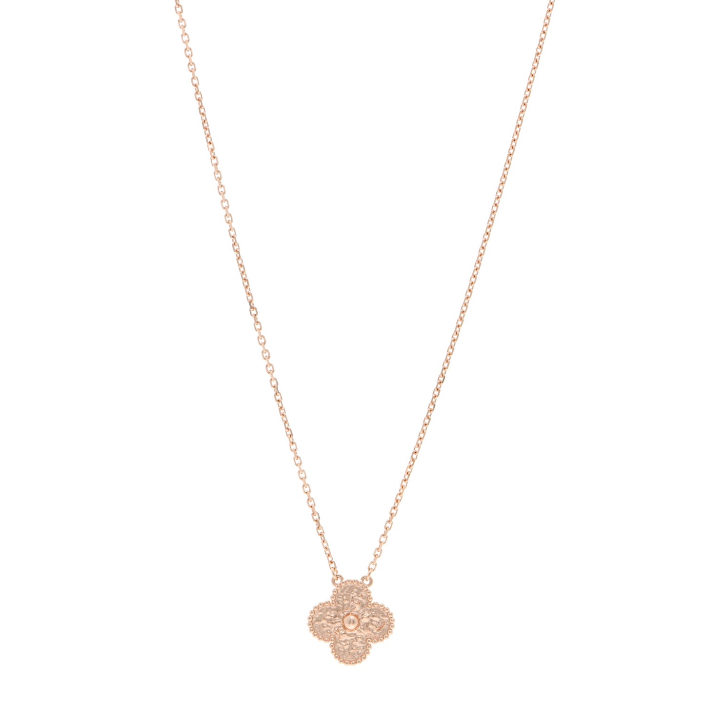 18K Rose Gold Vintage Alhambra Pendant Necklace