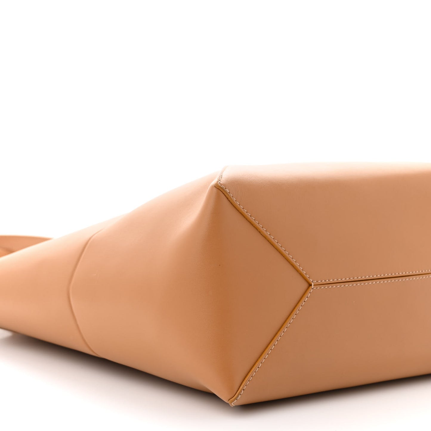 Shiny Calfskin Medium Puzzle Fold Tote Warm Desert