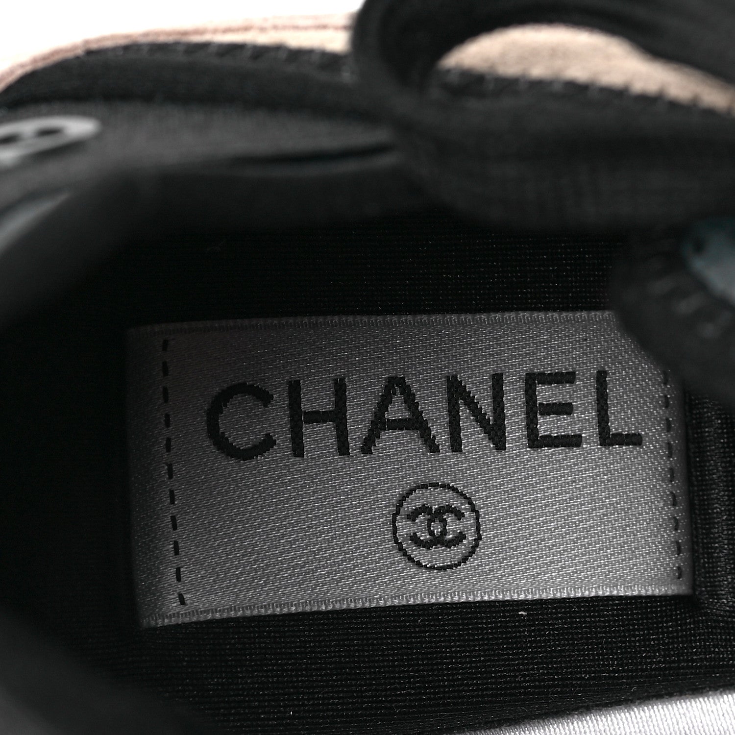 Chanel Suede Calfskin Nylon Grosgrain CC Sneakers 37 Beige Pink 8 of 8