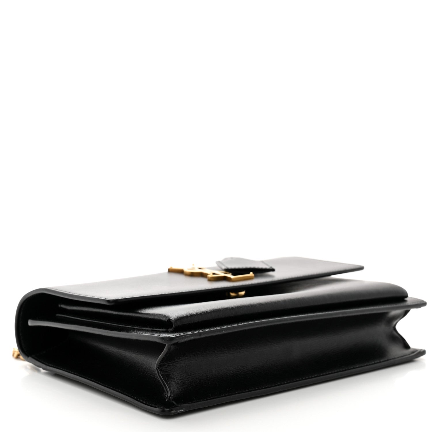 Saint Laurent Smooth Calfskin Medium Monogram Sunset Satchel Black 4 of 12