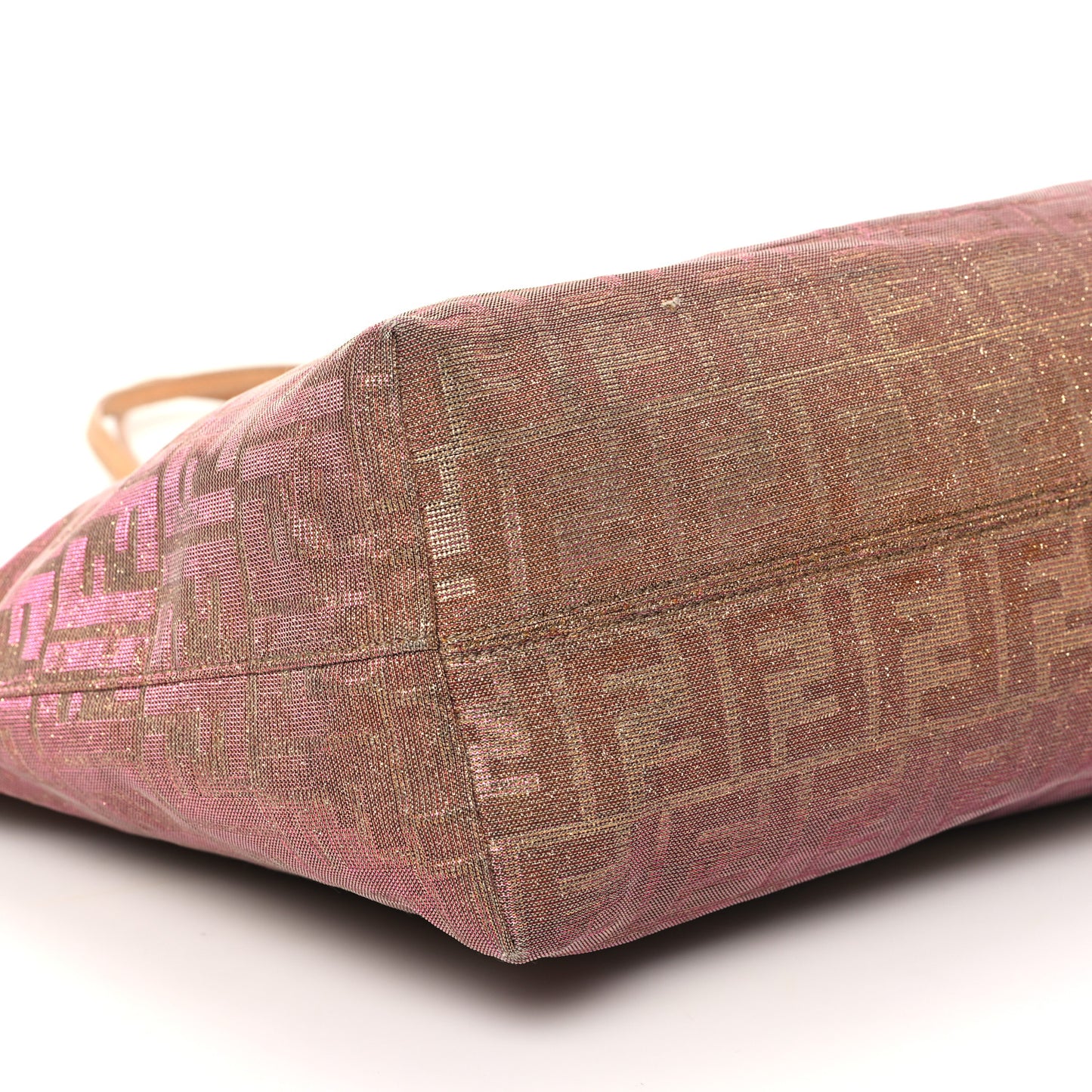 Metallic Lurex Zucca Medium Roll Tote Arancio