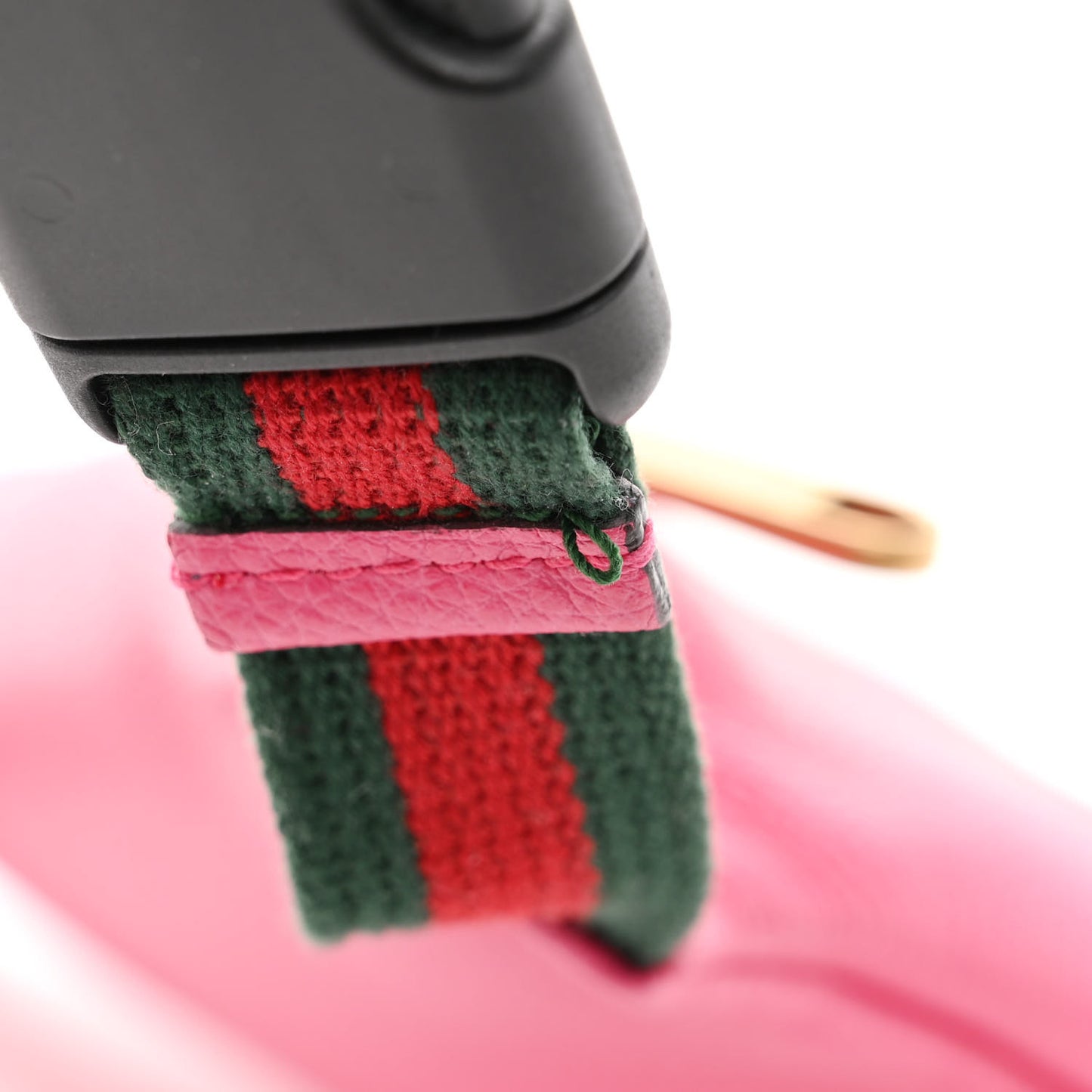 Grained Calfskin Small Logo Belt Bag Box Pink Green