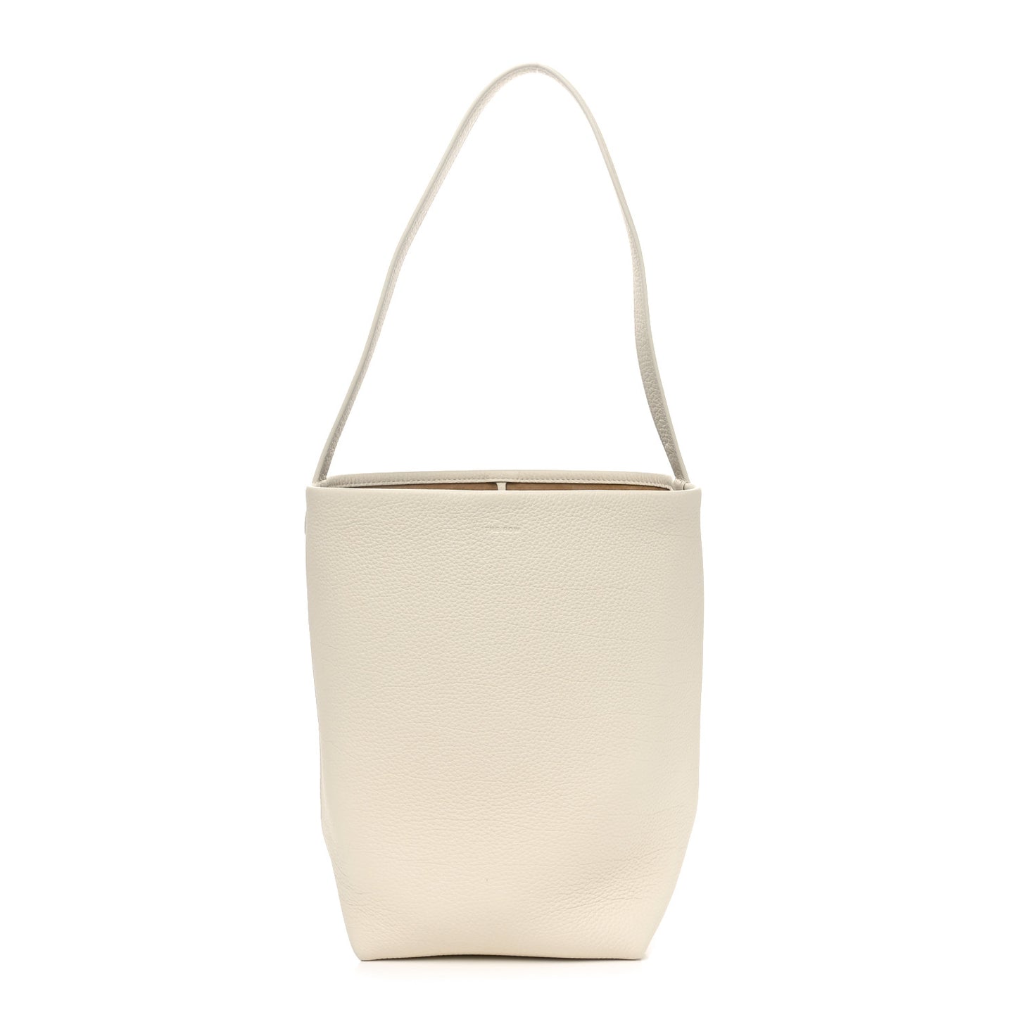 Grained Calfskin Medium N/S Park Tote Ivory