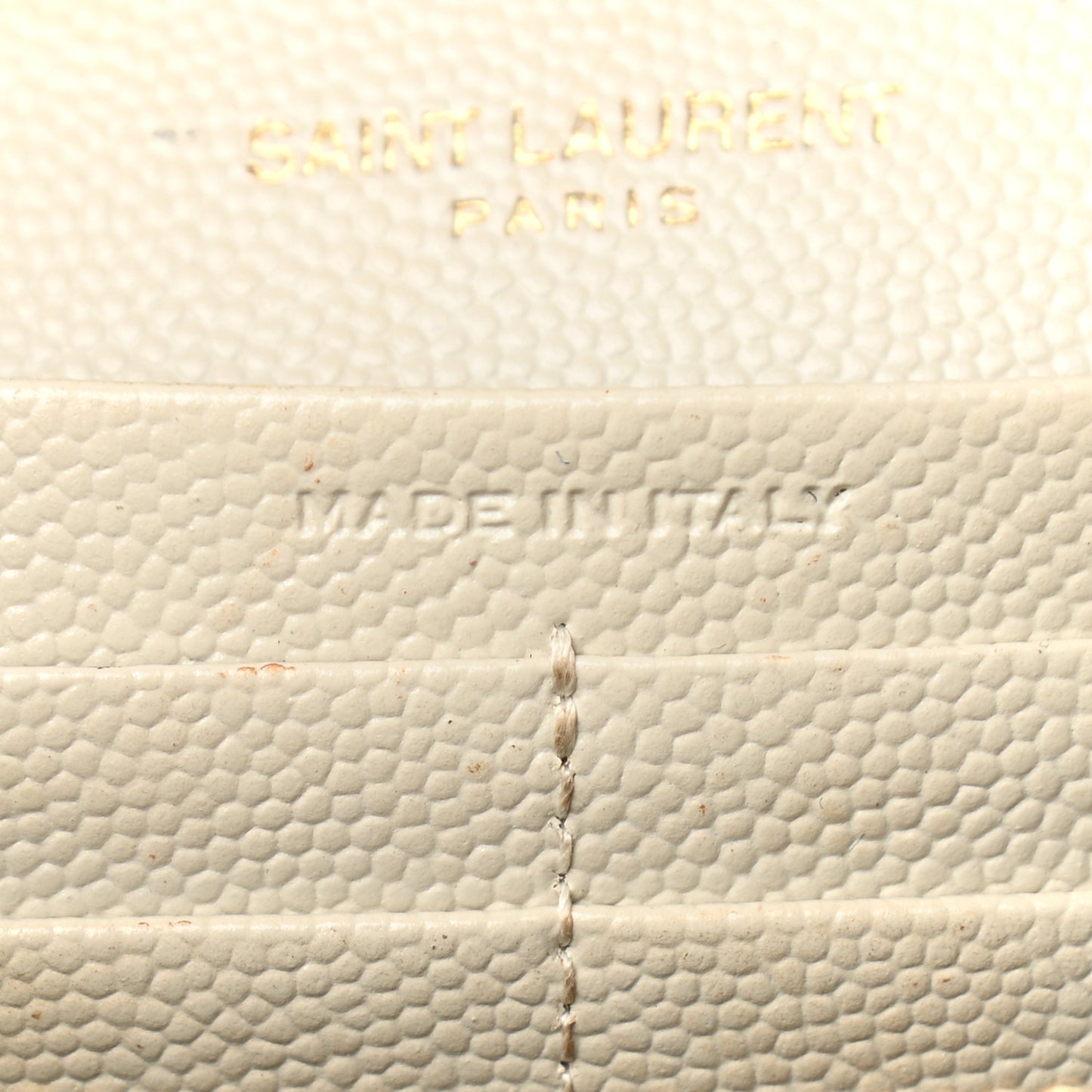 Grain De Poudre Matelasse Chevron Monogram Chain Wallet Crema Soft