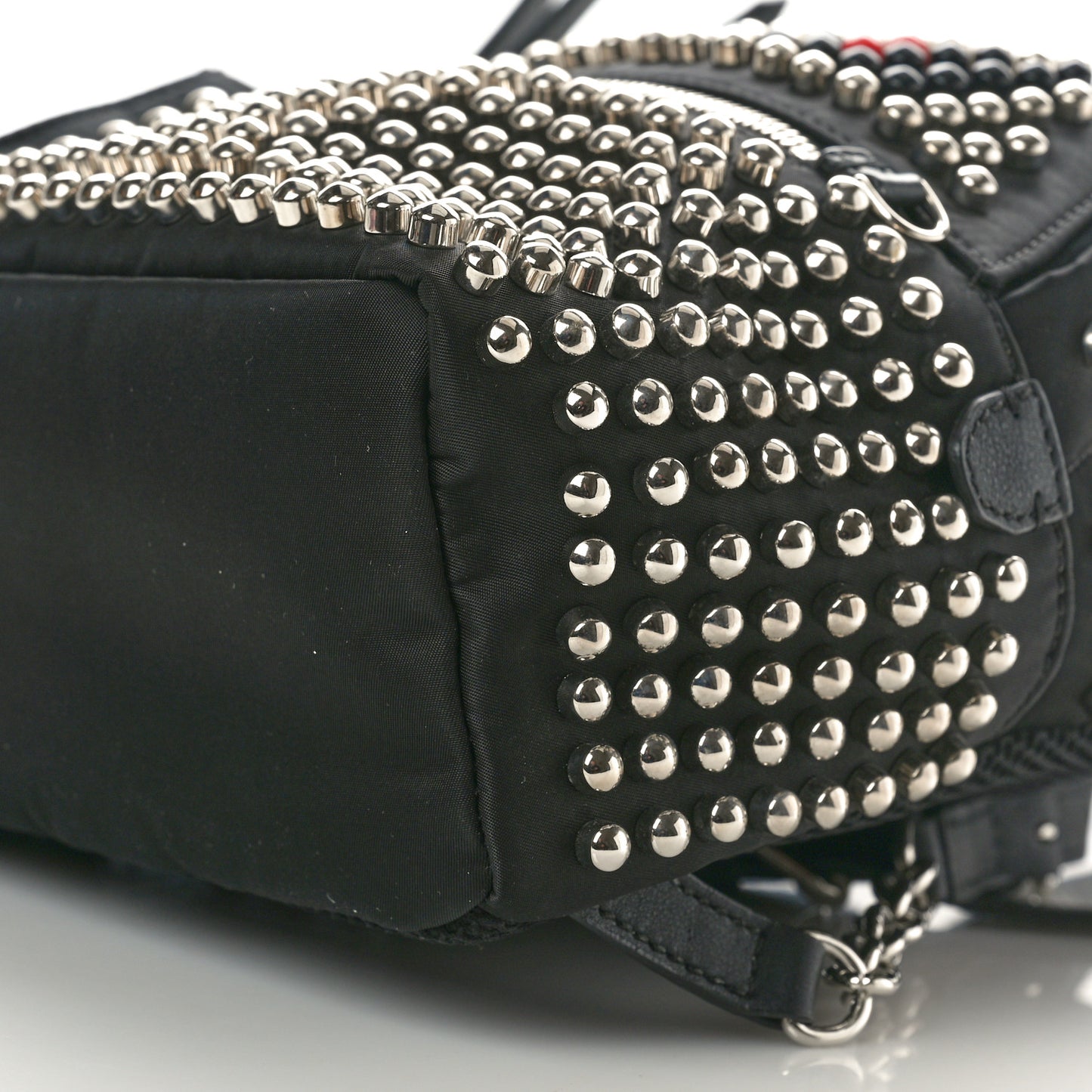 Nylon Vitello Dolce Studded Monster Mini Backpack Black