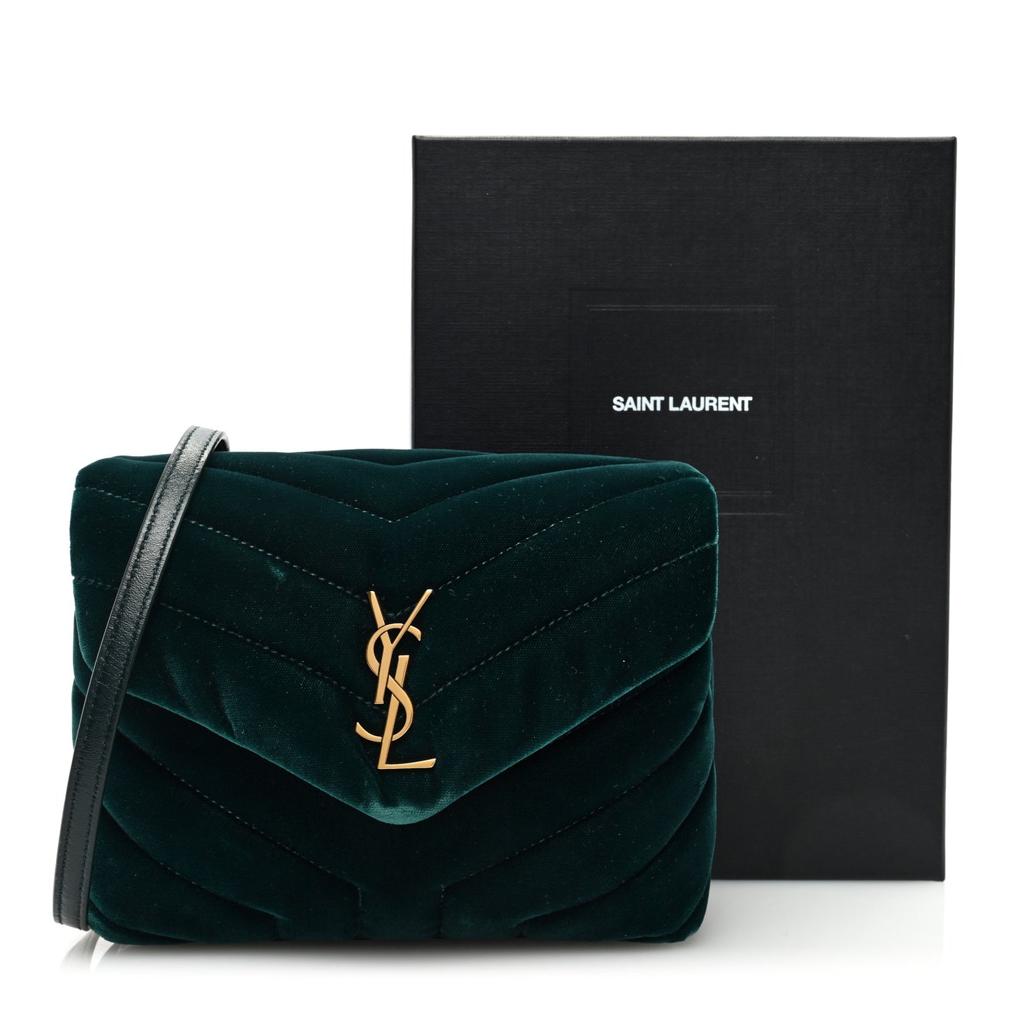 Velvet Y Quilted Monogram Toy Loulou Crossbody Bag Dark Ottanio