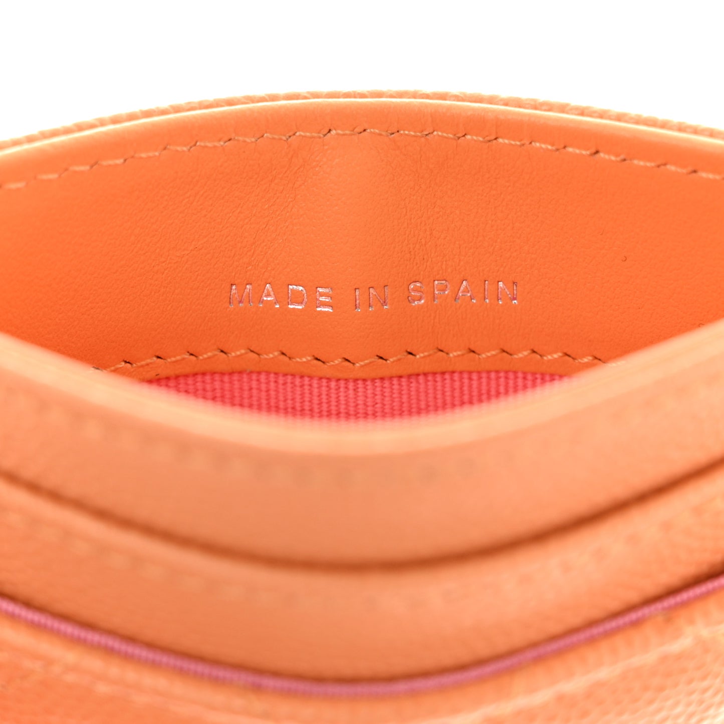 Caviar Flashy CC Quilted Card Holder Orange Pink