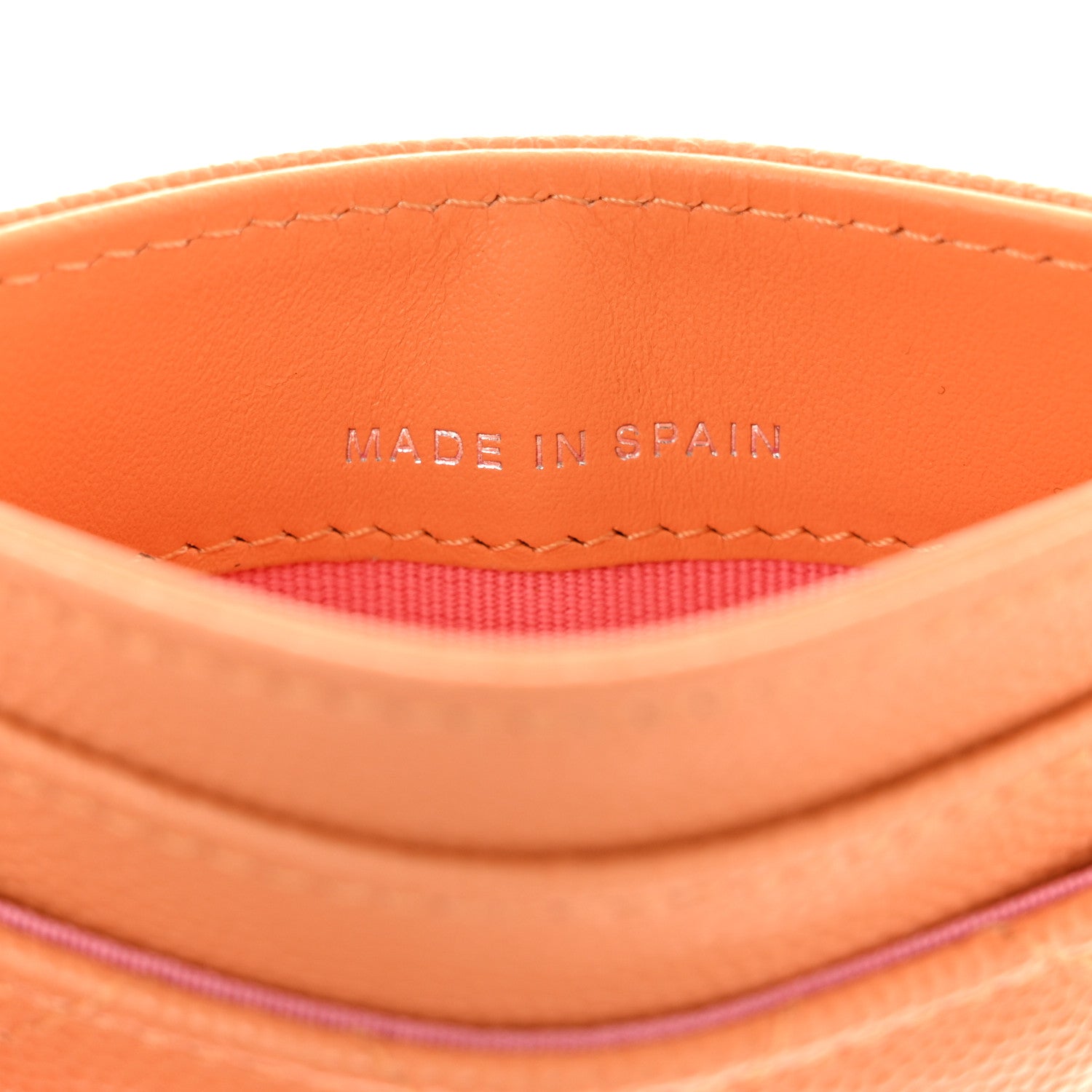 Chanel Caviar Flashy CC Quilted Card Holder Orange Pink 7 of 9
