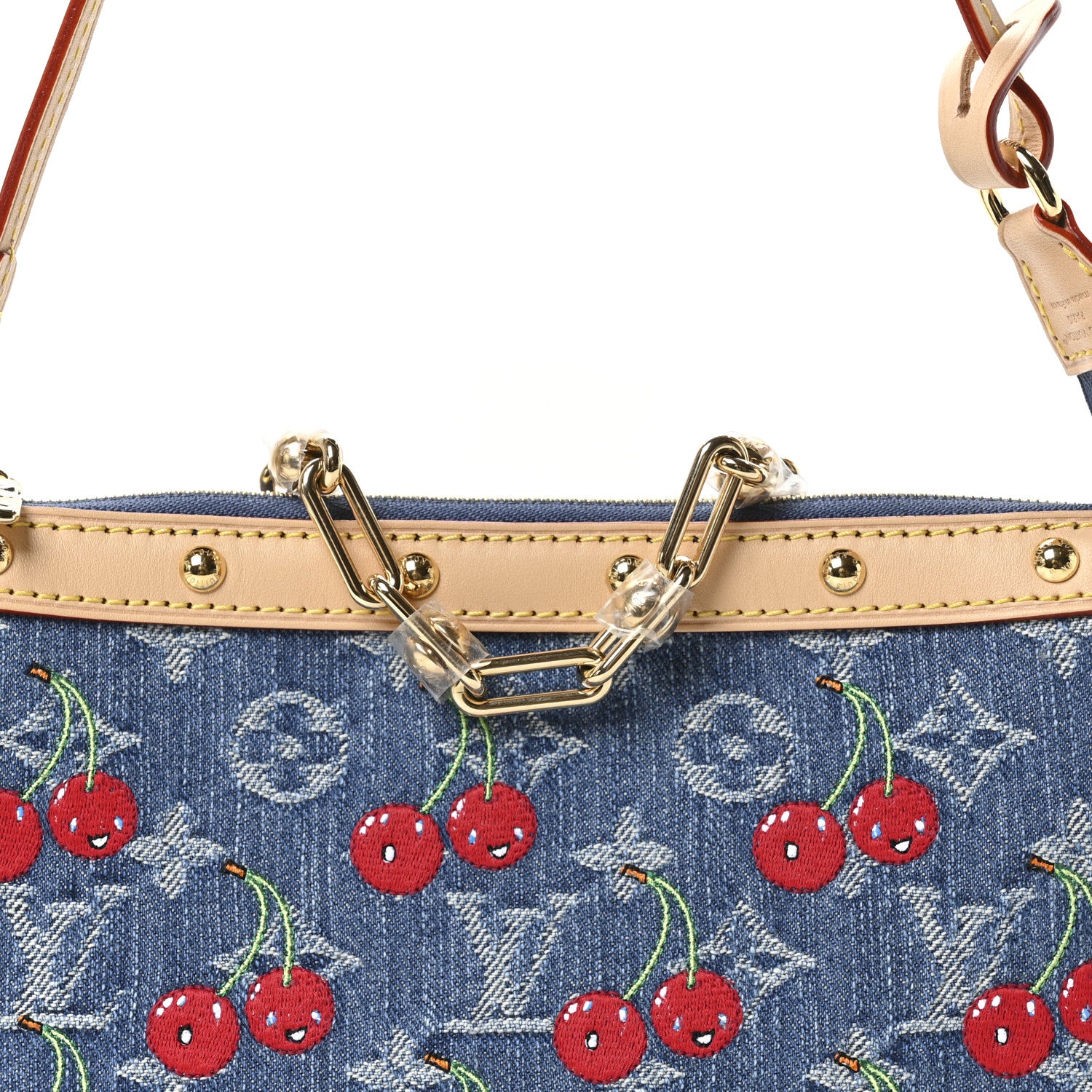 Louis Vuitton LV X TM Monogram Denim Cerises Pochette Accessories Blue 8 of 11