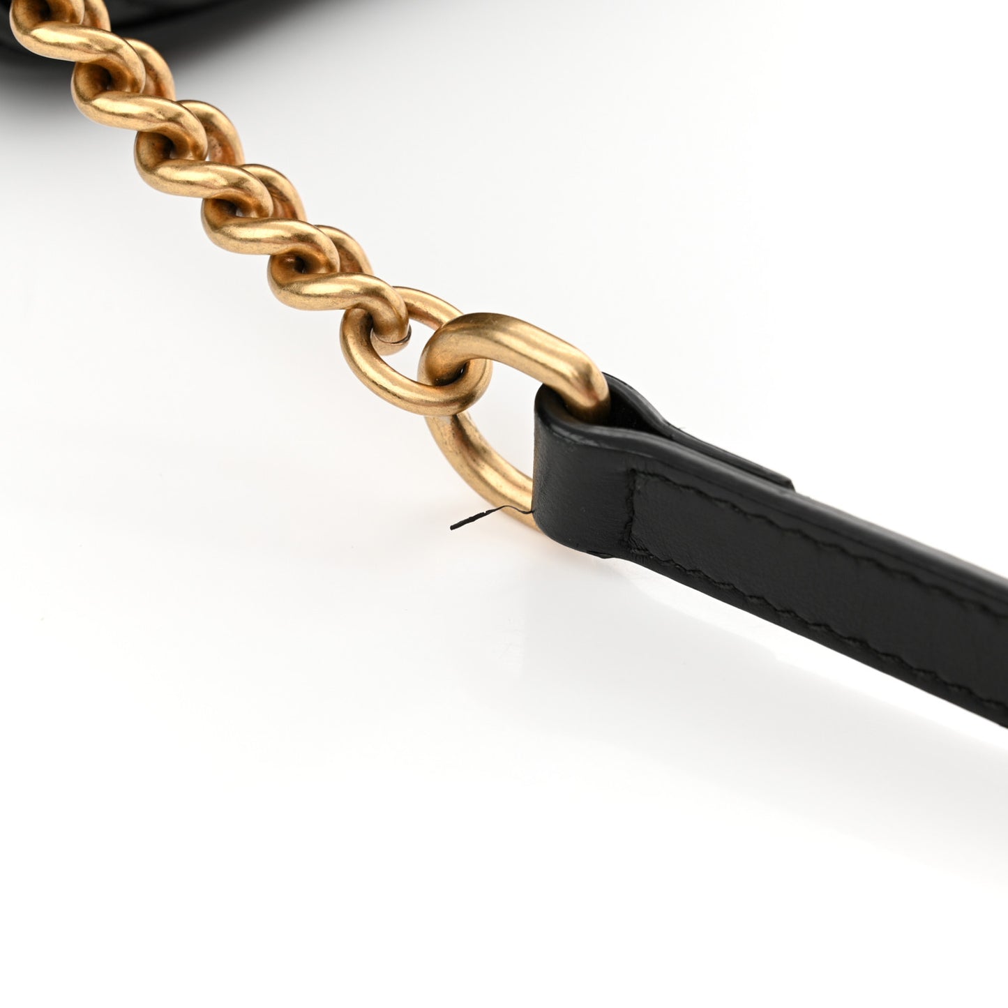 Calfskin Matelasse Small GG Marmont Chain Shoulder Bag Black