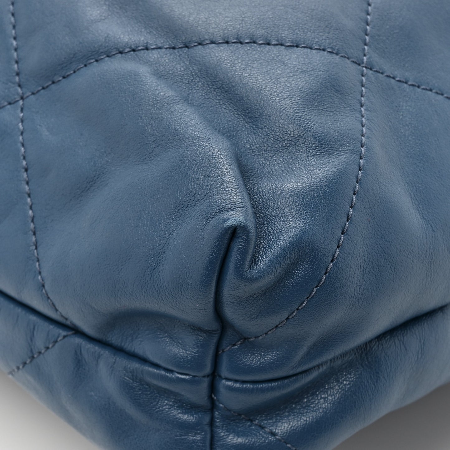 Shaded Calfskin Quilted Chanel 22 Blue Dark Blue