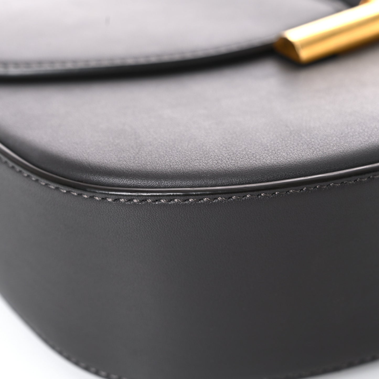 Calfskin Sasha Shoulder Bag Dark Grey