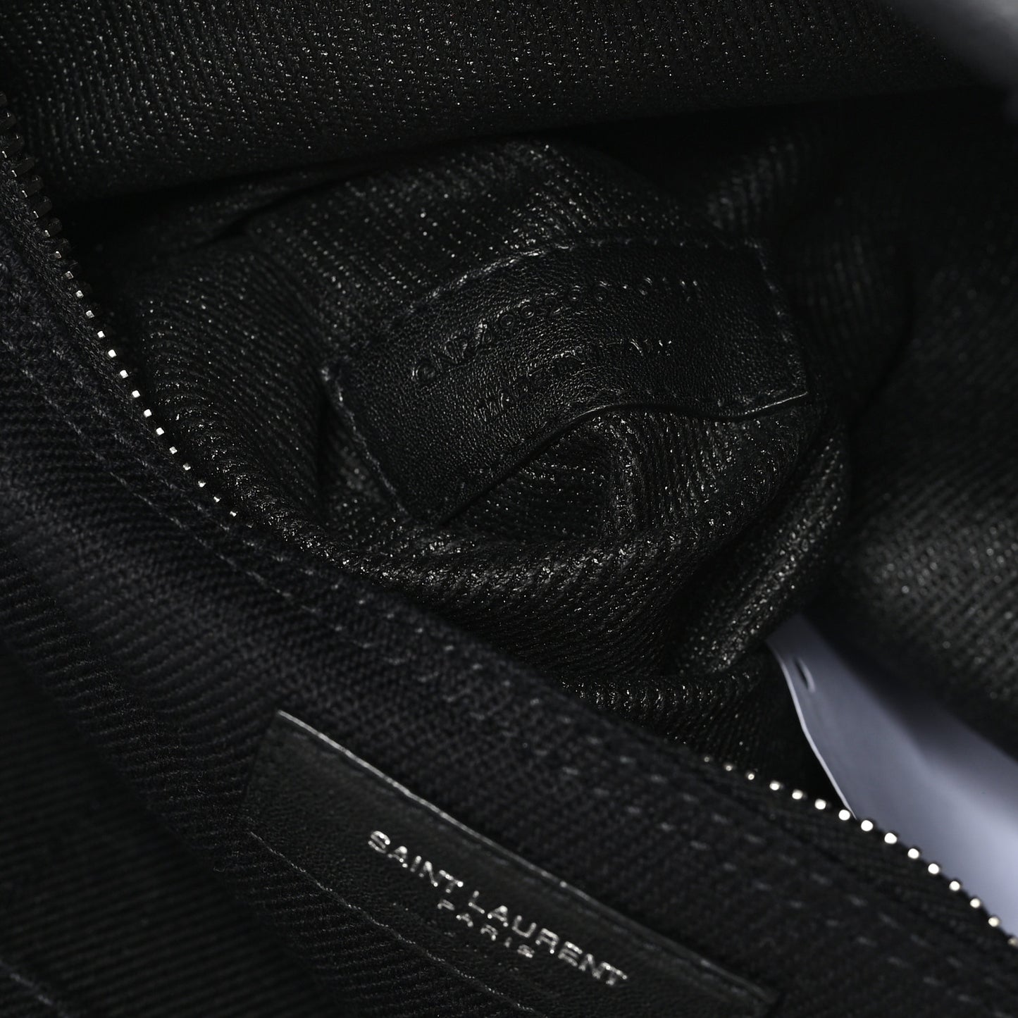 Linen Calfskin Rive Gauche Tote Black