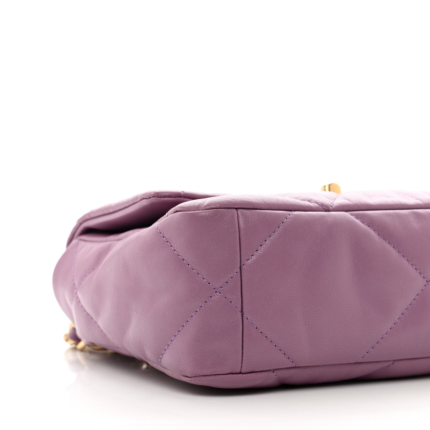 Lambskin Quilted Medium Chanel 19 Flap Purple