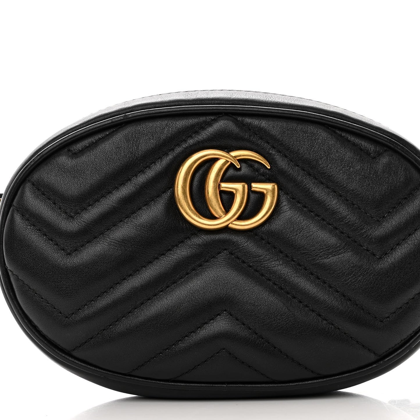 Calfskin Matelasse GG Marmont Belt Bag 65 26 Black