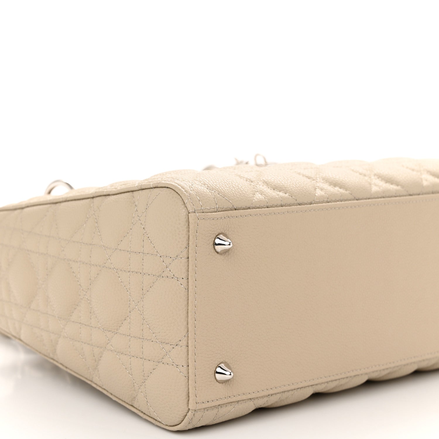 Christian Dior Grained Calfskin Cannage Medium Lady Dior Sable 9 of 10