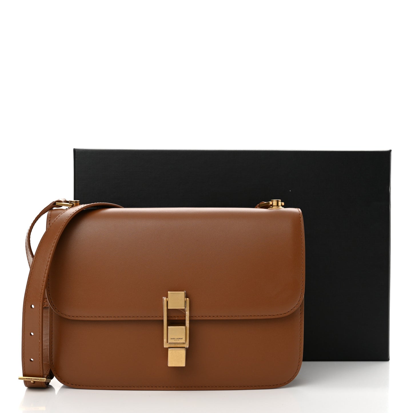 Smooth Calfskin Carre Satchel Brick