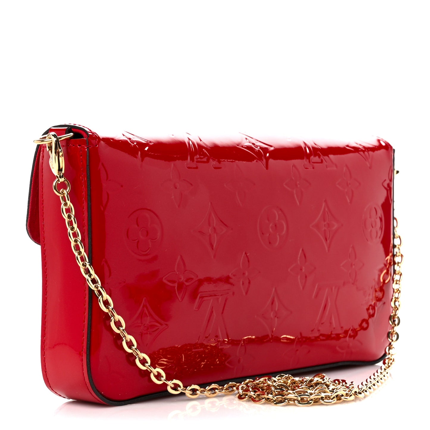 Vernis Felicie Pochette Chain Wallet Cherry
