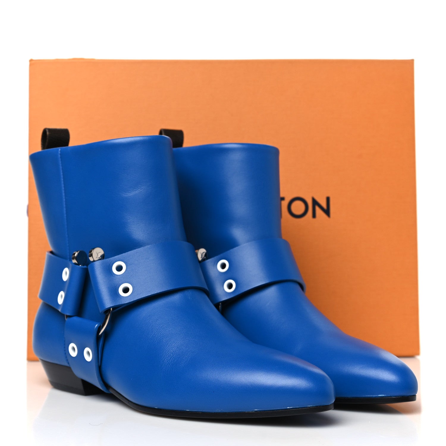Louis Vuitton Calfskin Rhapsody Ankle Boots 40 Blue 9 of 9