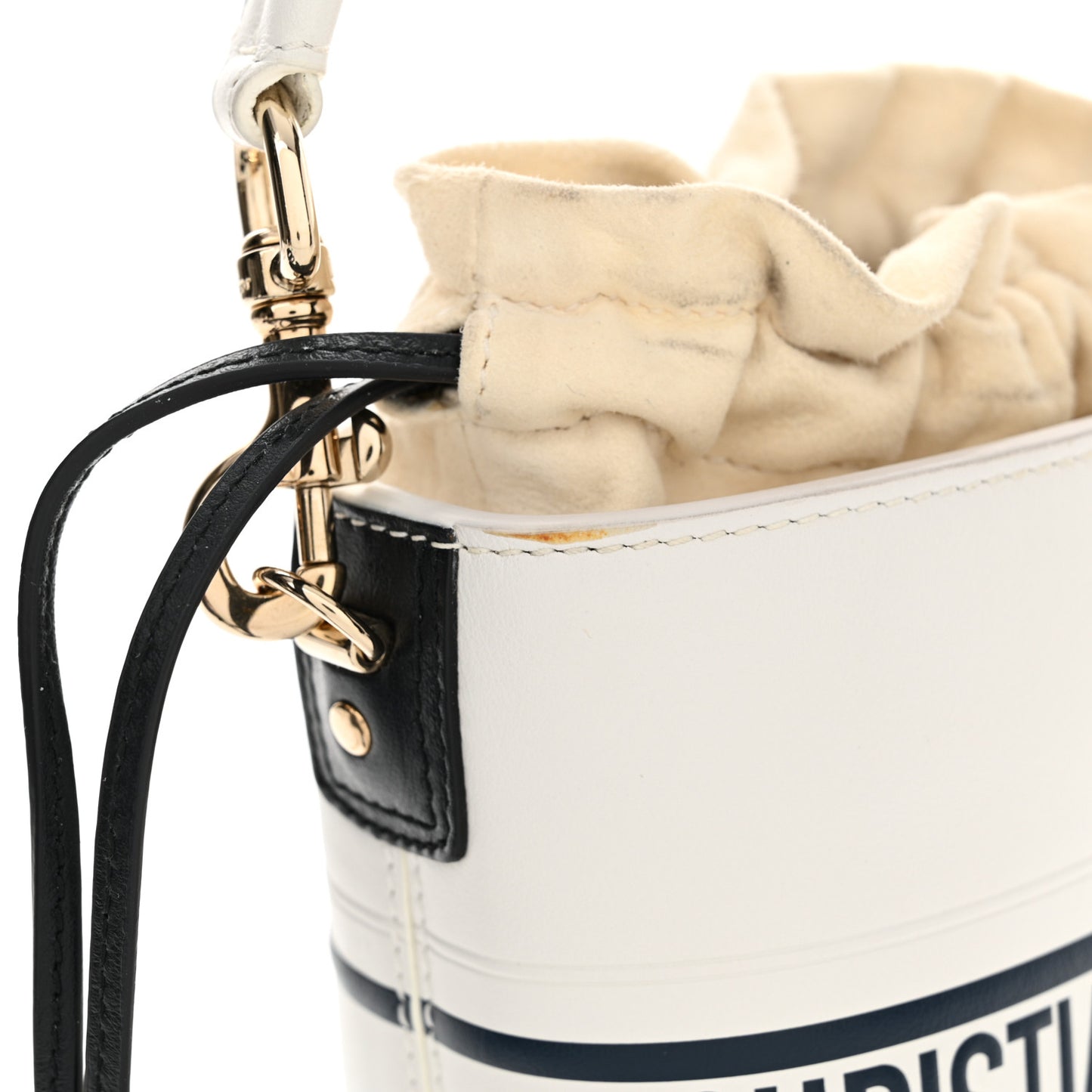 Calfskin Micro Dior Vibe Bucket White Blue