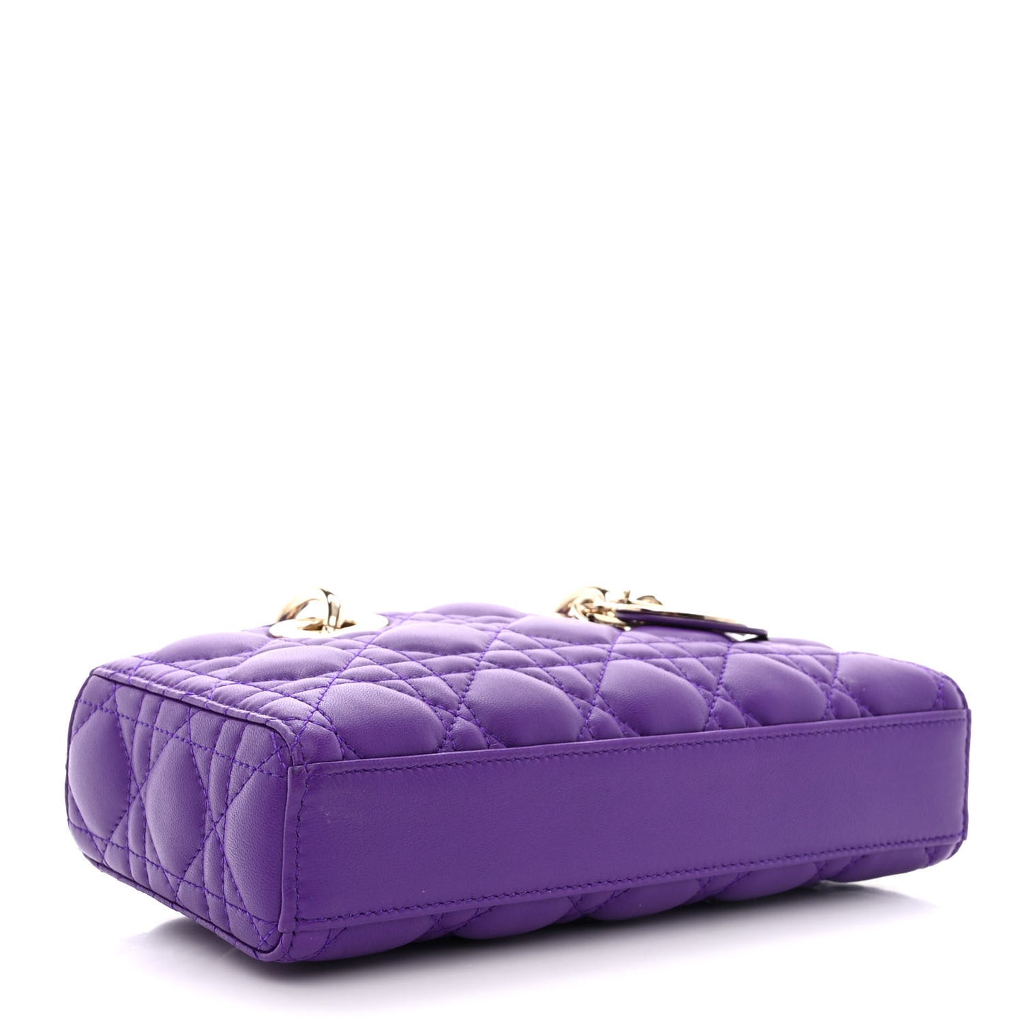 Lambskin Cannage Small Lady D-Joy Purple